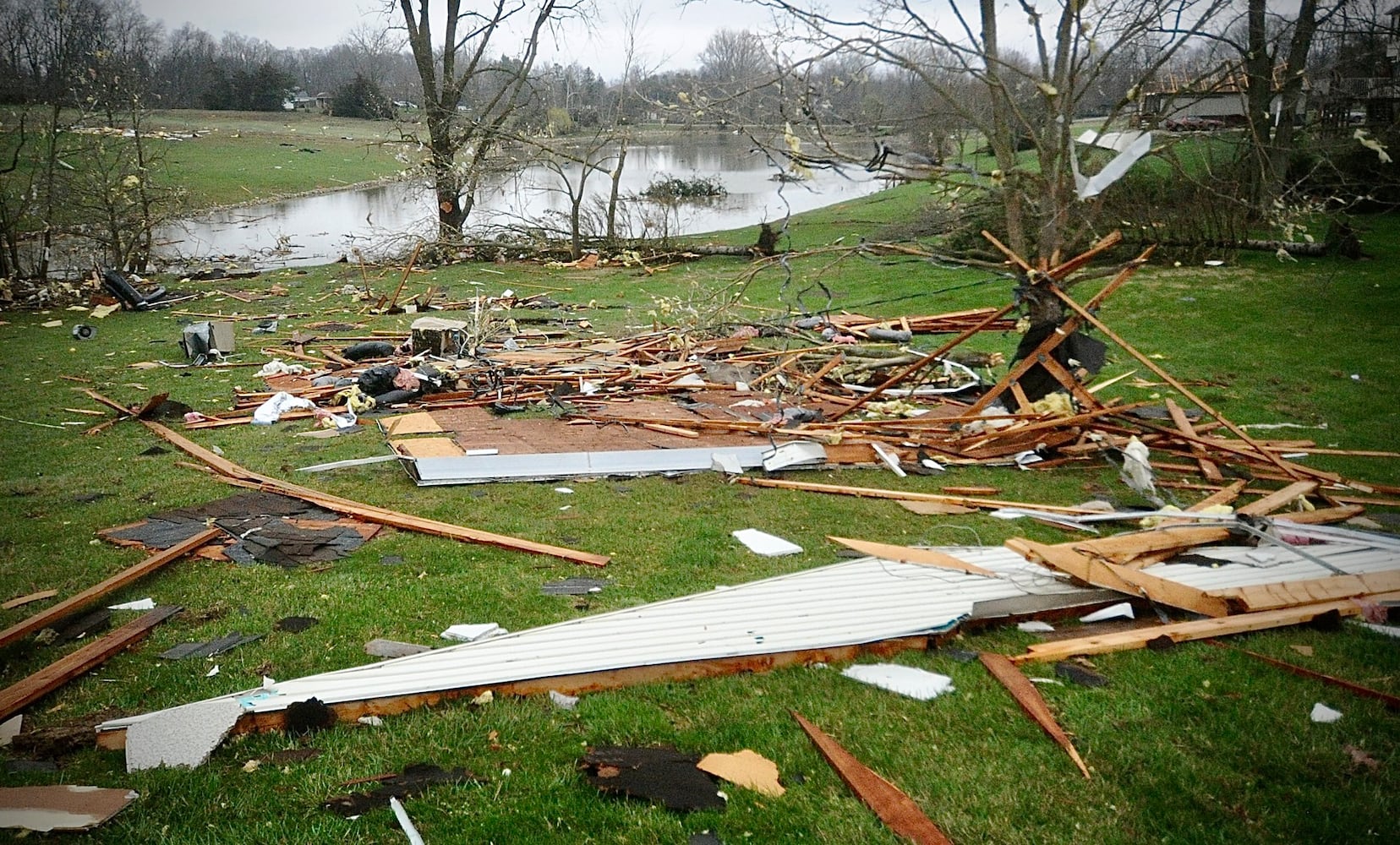 Tornado damage Miami county