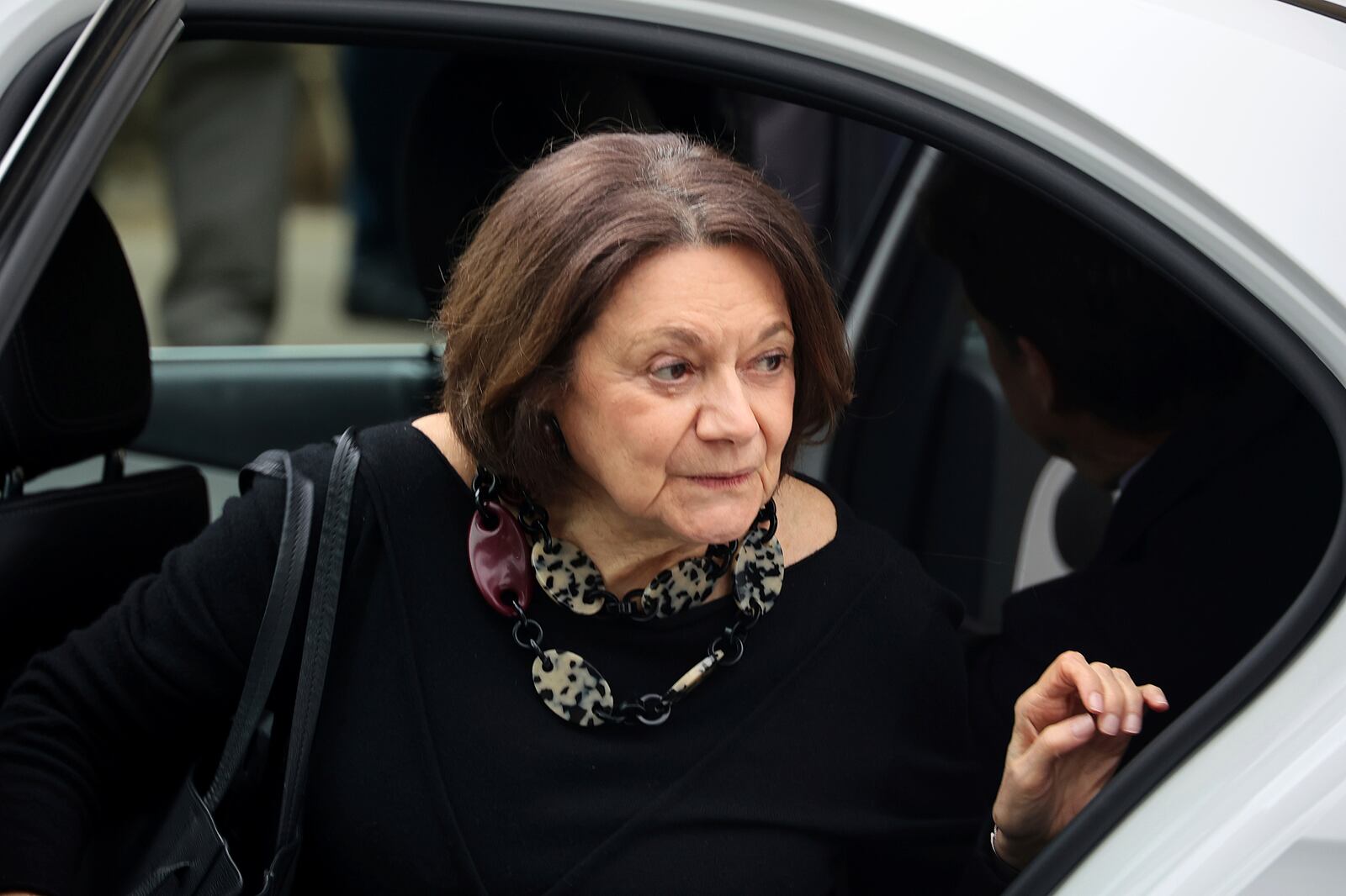 U.N. Under-Secretary-General for Political and Peacebuilding Affairs Rosemary DiCarlo arrives at the presidential palace for a meeting with Cyprus' president Nikos Christodoulides, at the presidential palace in divided capital Nicosia, Cyprus, Monday, Feb. 10, 2025. (AP Photo/Petros Karadjias)