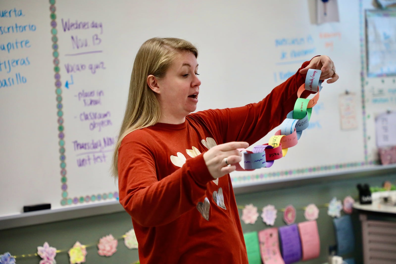 Springfield High School participated in World Kindness Day as a reminder that “simple gestures can have a widespread impact.” Several classrooms completed kindness-themed activities, including writing compliments to classmates, completing a self-compliment paper chain and added positive messaging sticky notes to lockers in the hallway. Contributed