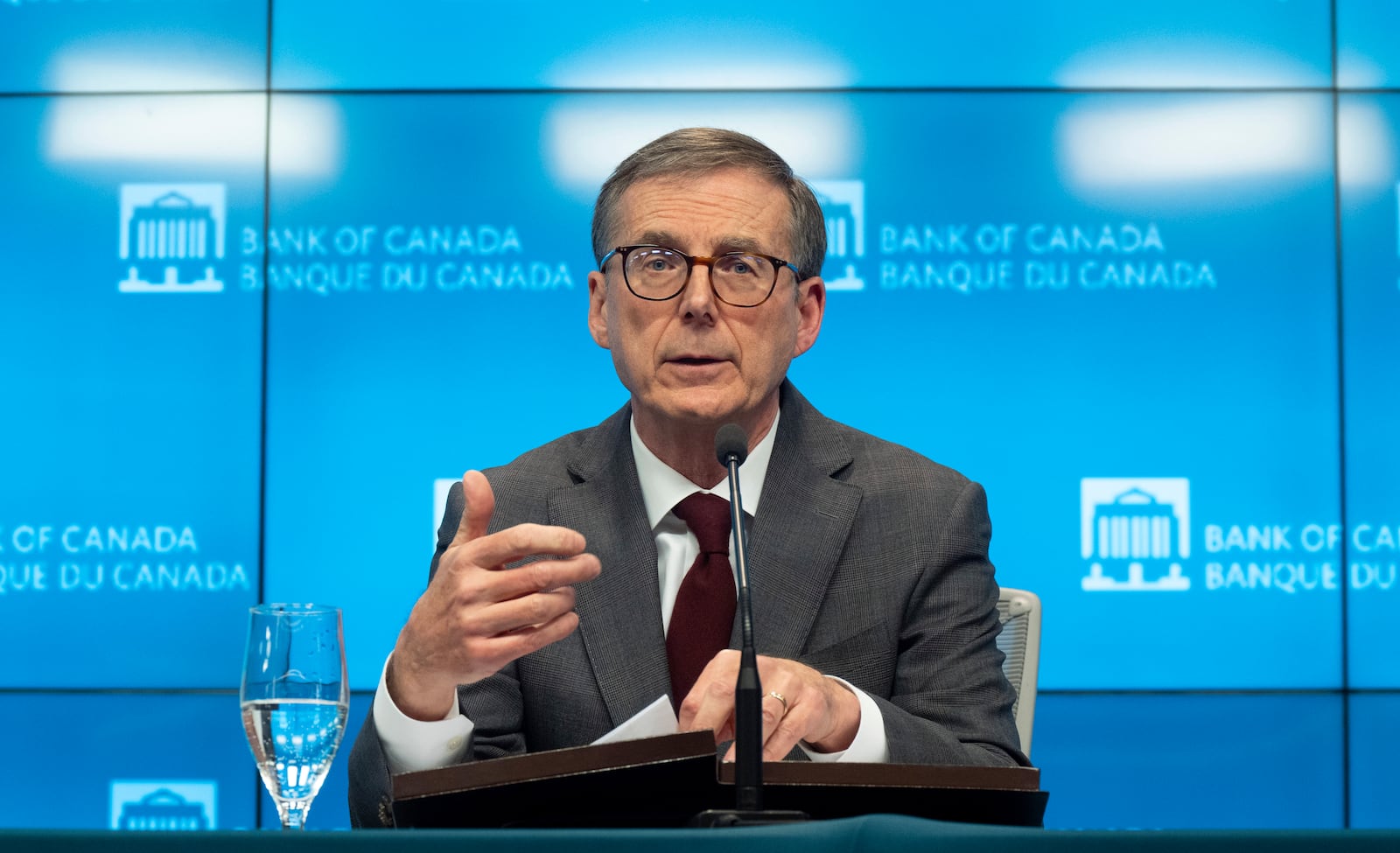 Bank of Canada Governor Tiff Macklem responds to a question during a news conference, Wednesday, Dec. 11, 2024 in Ottawa, Ontario. (Adrian Wyld/The Canadian Press via AP)