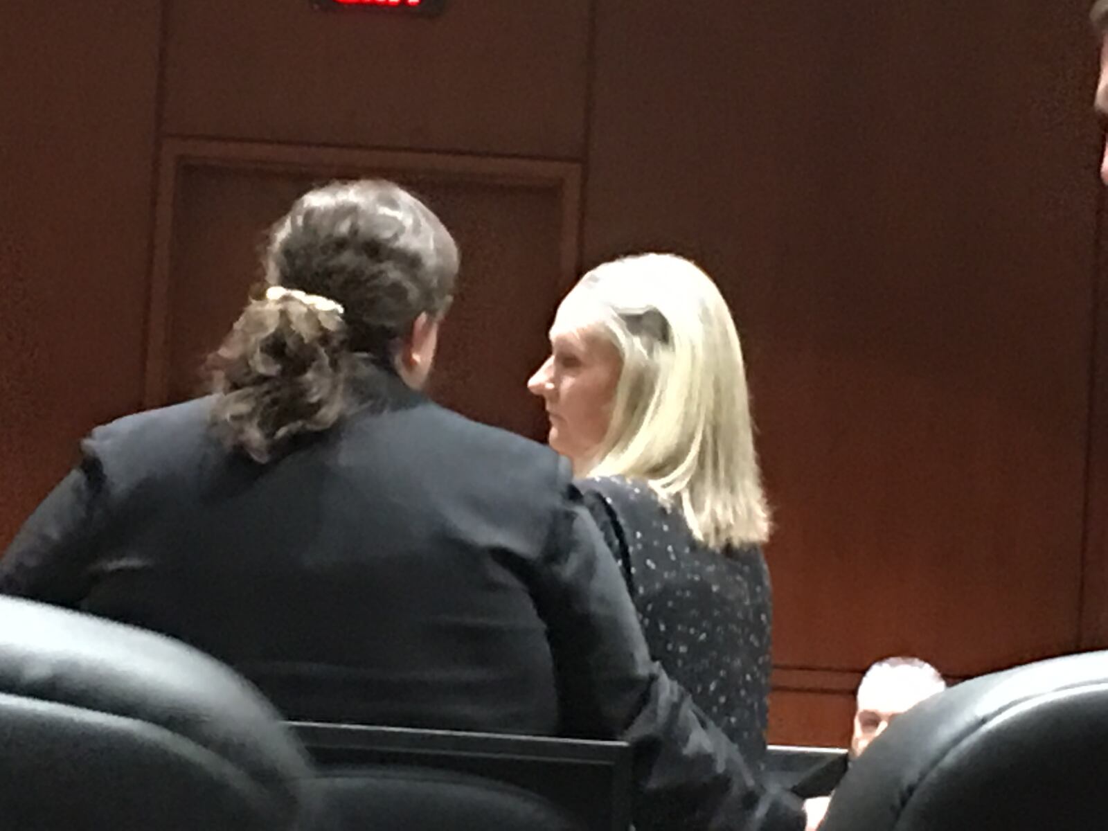 Springboro teacher Amy Panzeca after her motion for treatment in lieu of convicion was denied by Judge Donald Oda II. LAWRENCE BUDD/STAFF