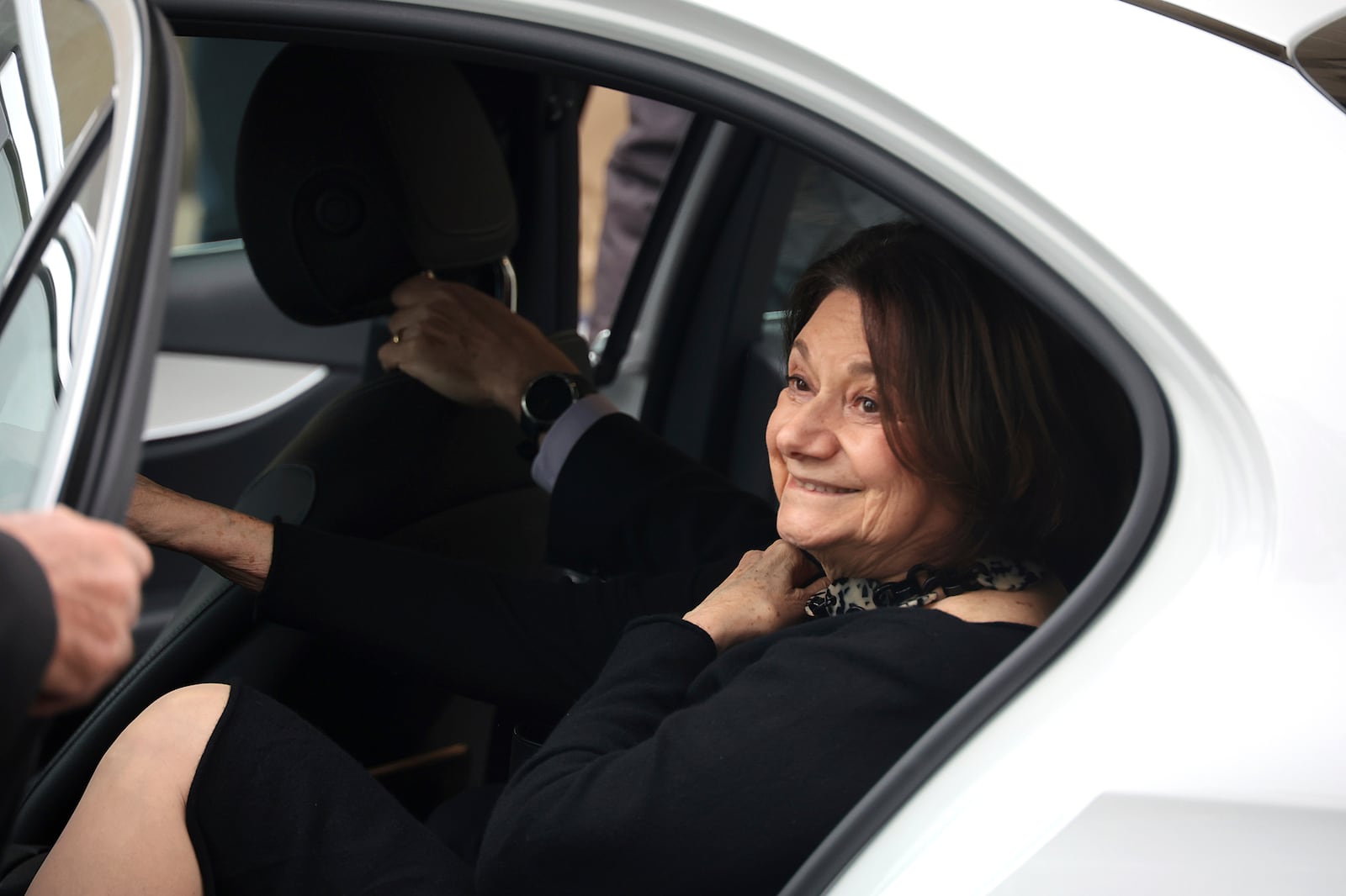 U.N. Under-Secretary-General for Political and Peacebuilding Affairs Rosemary DiCarlo arrives at the presidential palace for a meeting with Cyprus' president Nikos Christodoulides, at the presidential palace in divided capital Nicosia, Cyprus, Monday, Feb. 10, 2025. (AP Photo/Petros Karadjias)