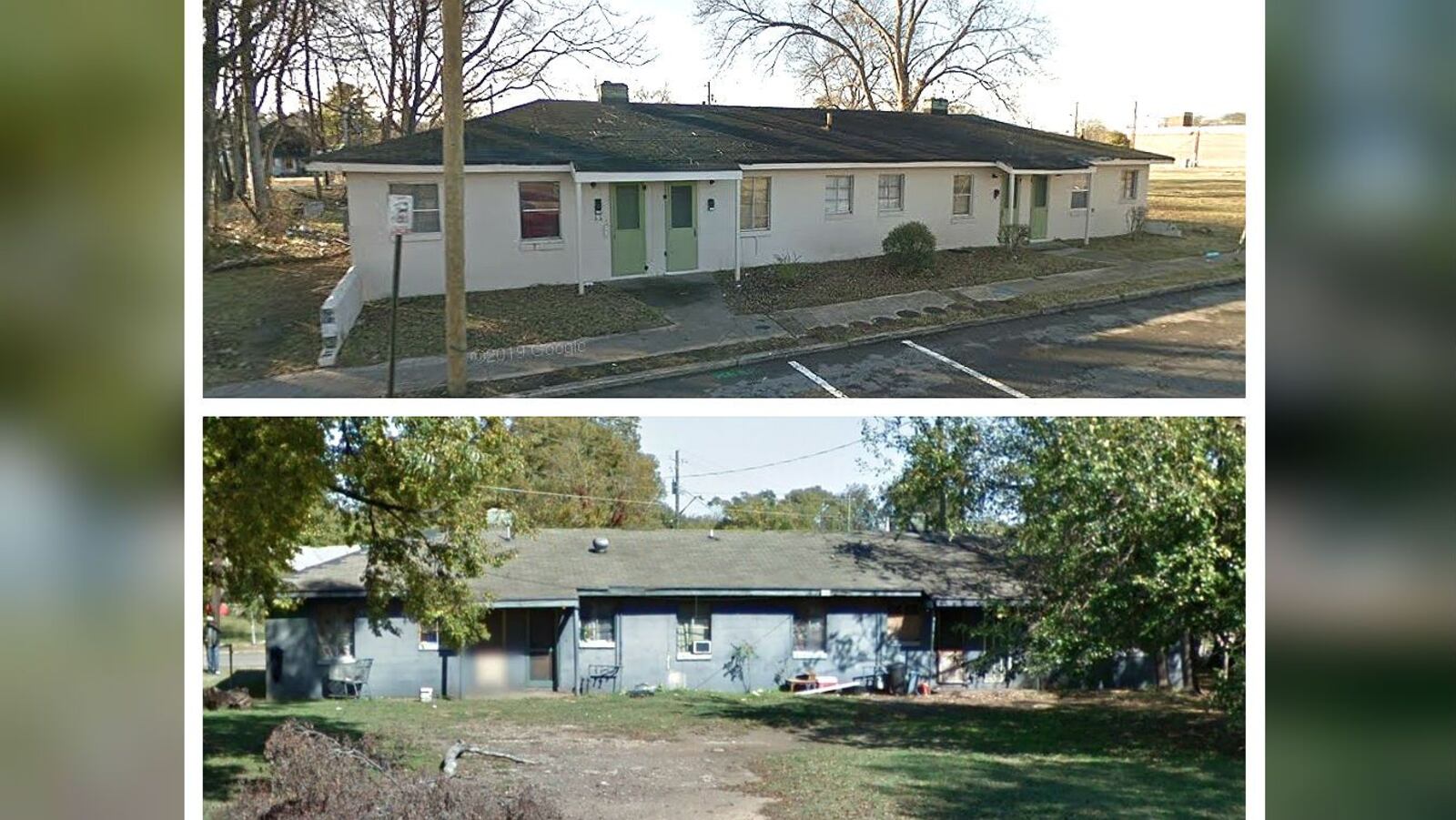 Street View images from December 2016, top, and October 2011, bottom, show the front and rear of the Birmingham, Ala., apartment building where city police officers Harley Alfred Chisholm III, Carlos Winston Owen and Charles Robert Bennett were gunned down July 17, 2004, as they attempted to serve a misdemeanor arrest warrant.