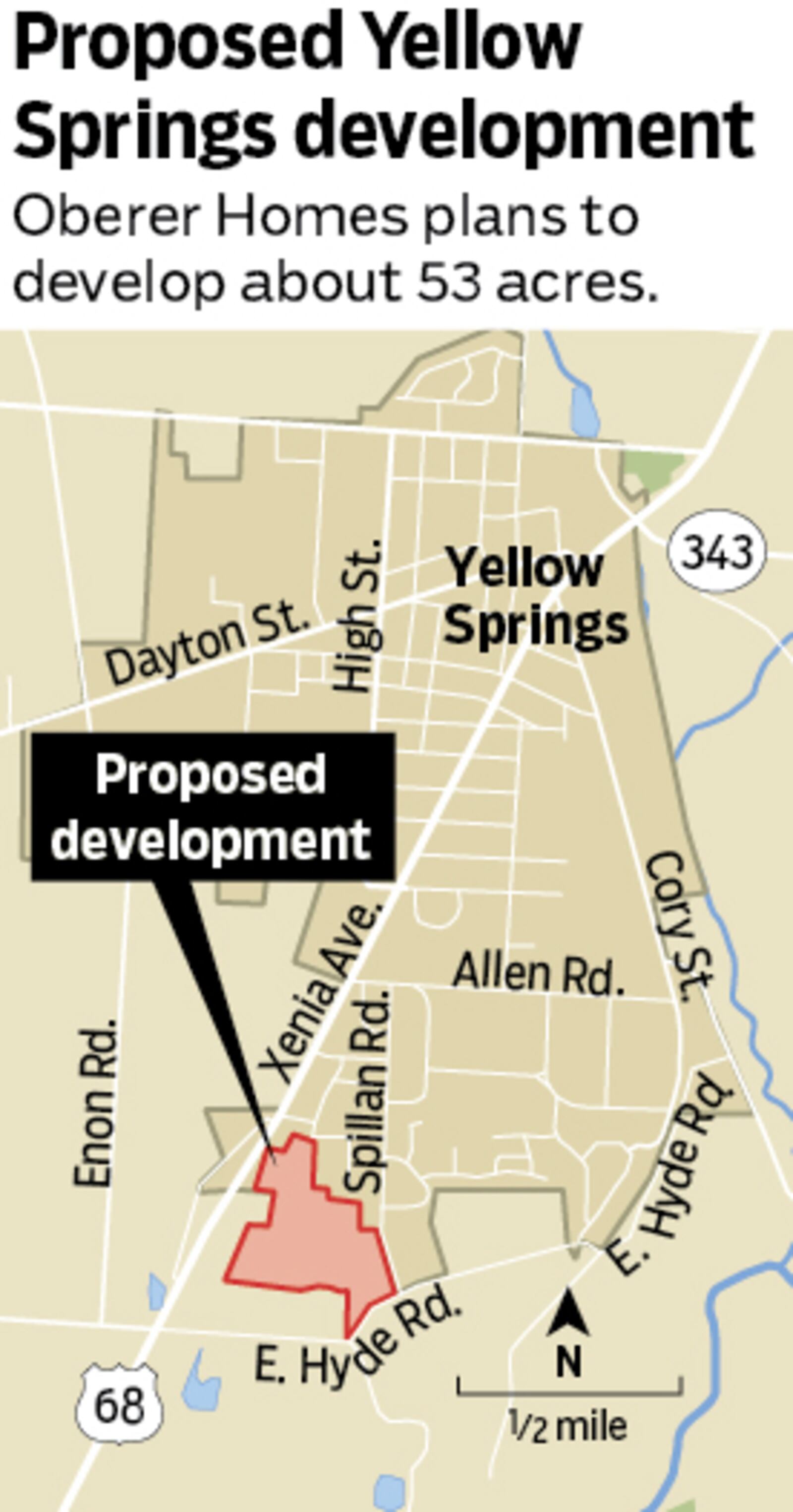 The site of the proposed housing development in Yellow Springs. By Mark Freistedt.