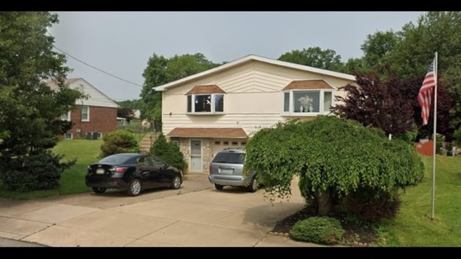 A June 2019 Street View image shows the Philadelphia home where Al “Alley Cat” Chernoff, 59, was found slain the morning of Nov. 5, 2019. A 14-year-old girl has been charged with murder in his death, which took place in the left unit of the duplex.