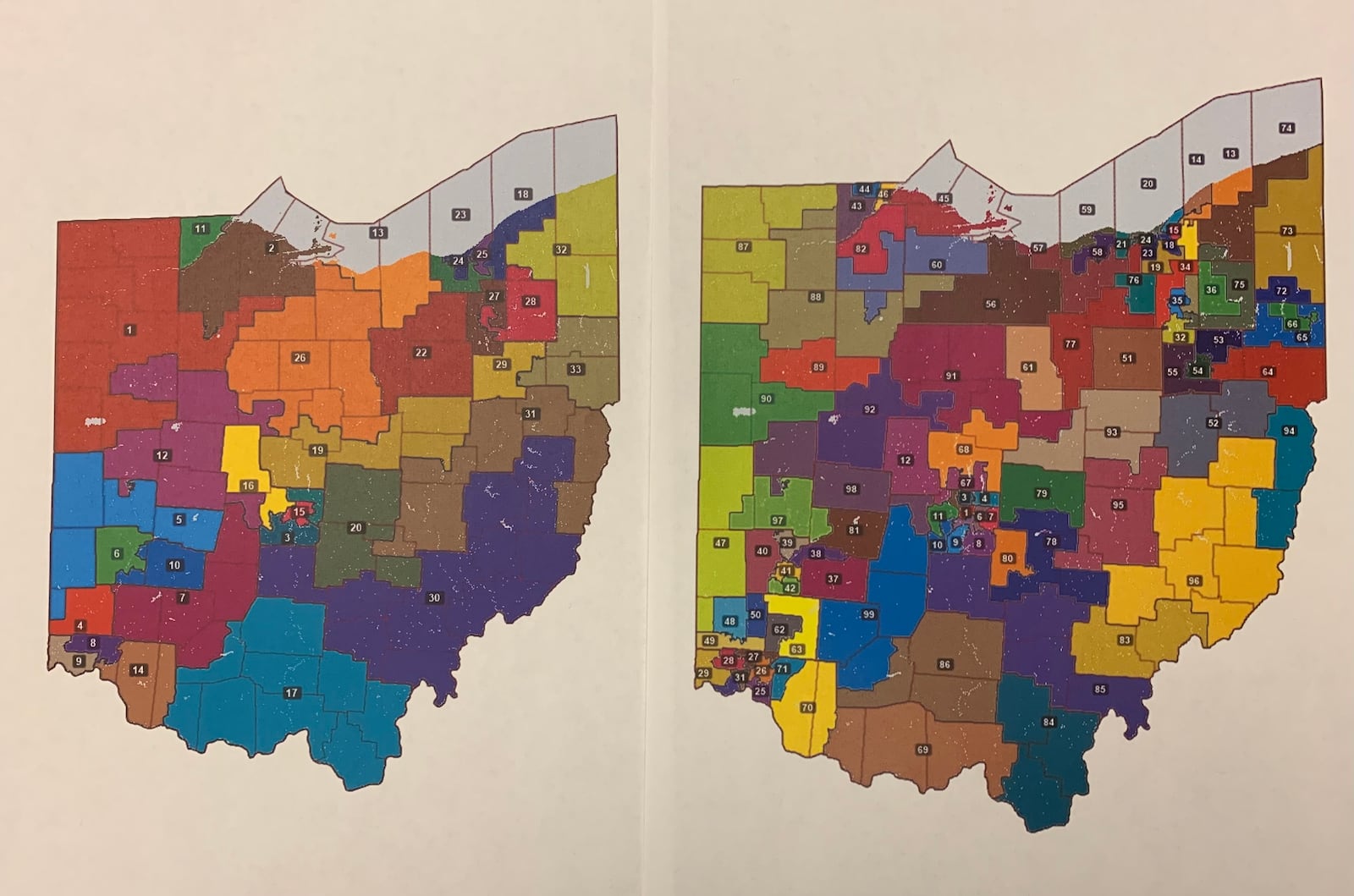 At around 11 p.m., paper copies of the final Ohio General Assembly district maps drawn by the independent consultants hired by the Ohio Redistricting Commission were distributed to reporters and the commission. Democrats asked the rest of the commission to consider these maps, but Republicans rejected them.