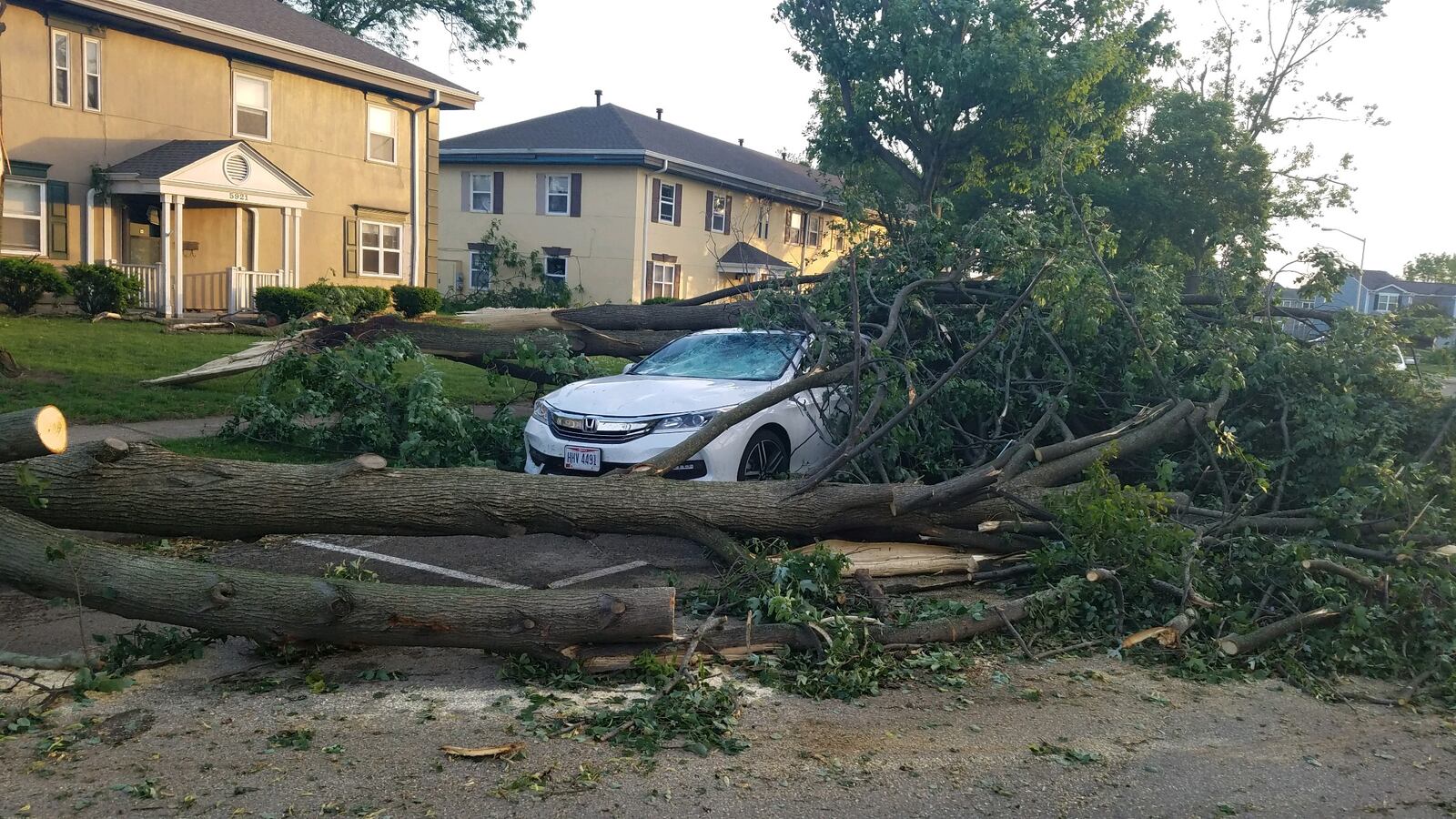 Approximately 150 homes in the Prairies at Wright Field housing area were damaged, some significantly, during the storm that passed through the Dayton area late on May 27. (U.S. Air Force photo/Wes Farnsworth)