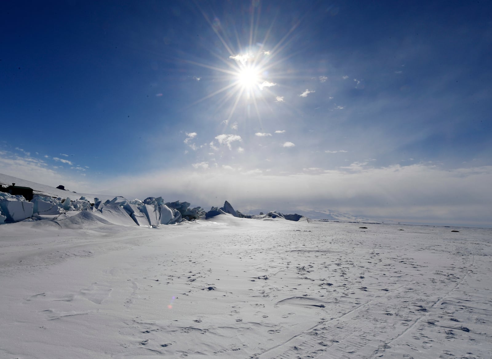 FILE - A frozen section of the Ross Sea is pictured at the Scott Base in Antarctica Saturday, Nov. 12, 2016. (Mark Ralston/Pool Photo via AP, File)