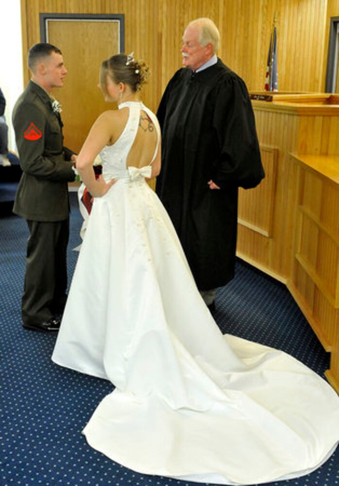 Marine gets married at court