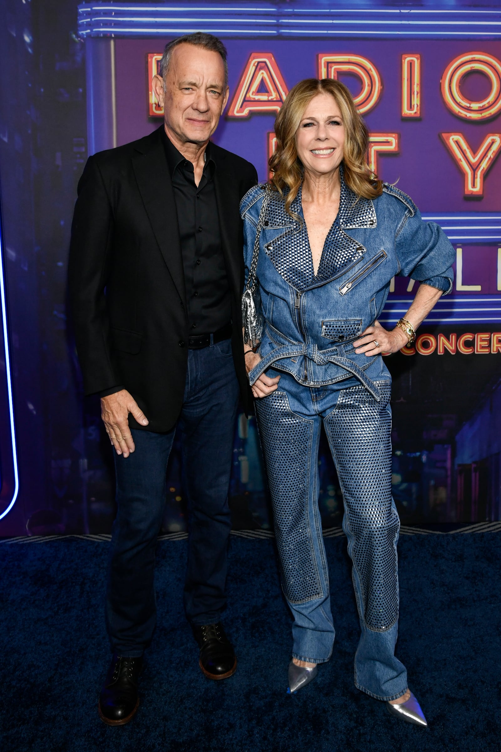 Tom Hanks, left, and Rita Wilson attend the SNL50: The Homecoming Concert at Radio City Music Hall on Friday, Feb. 14, 2025, in New York. (Photo by Evan Agostini/Invision/AP)