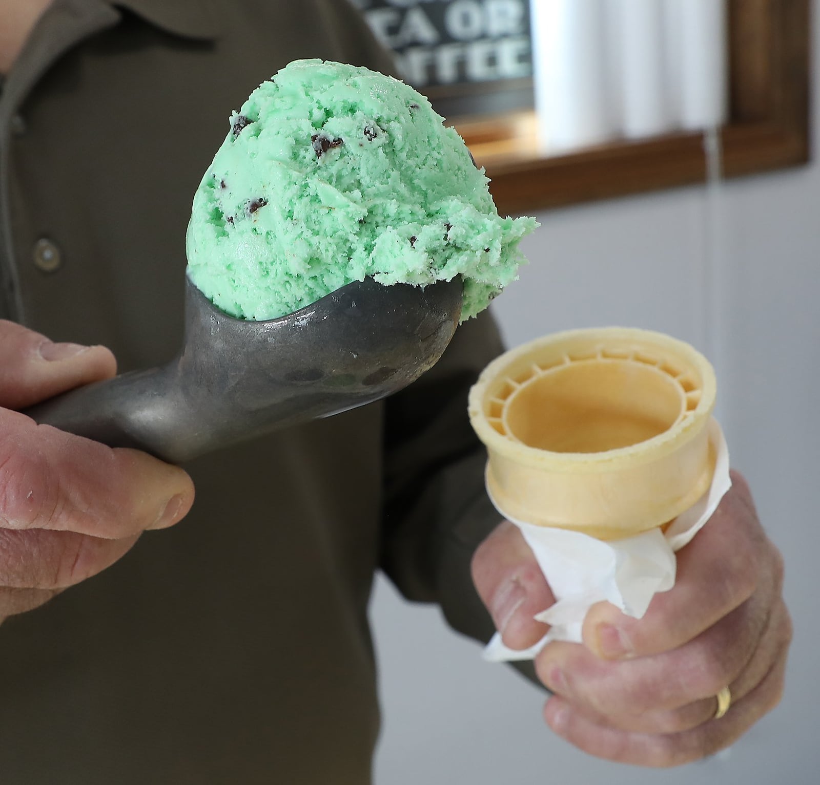 A scoop of Hershey’s ice cream. BILL LACKEY/STAFF