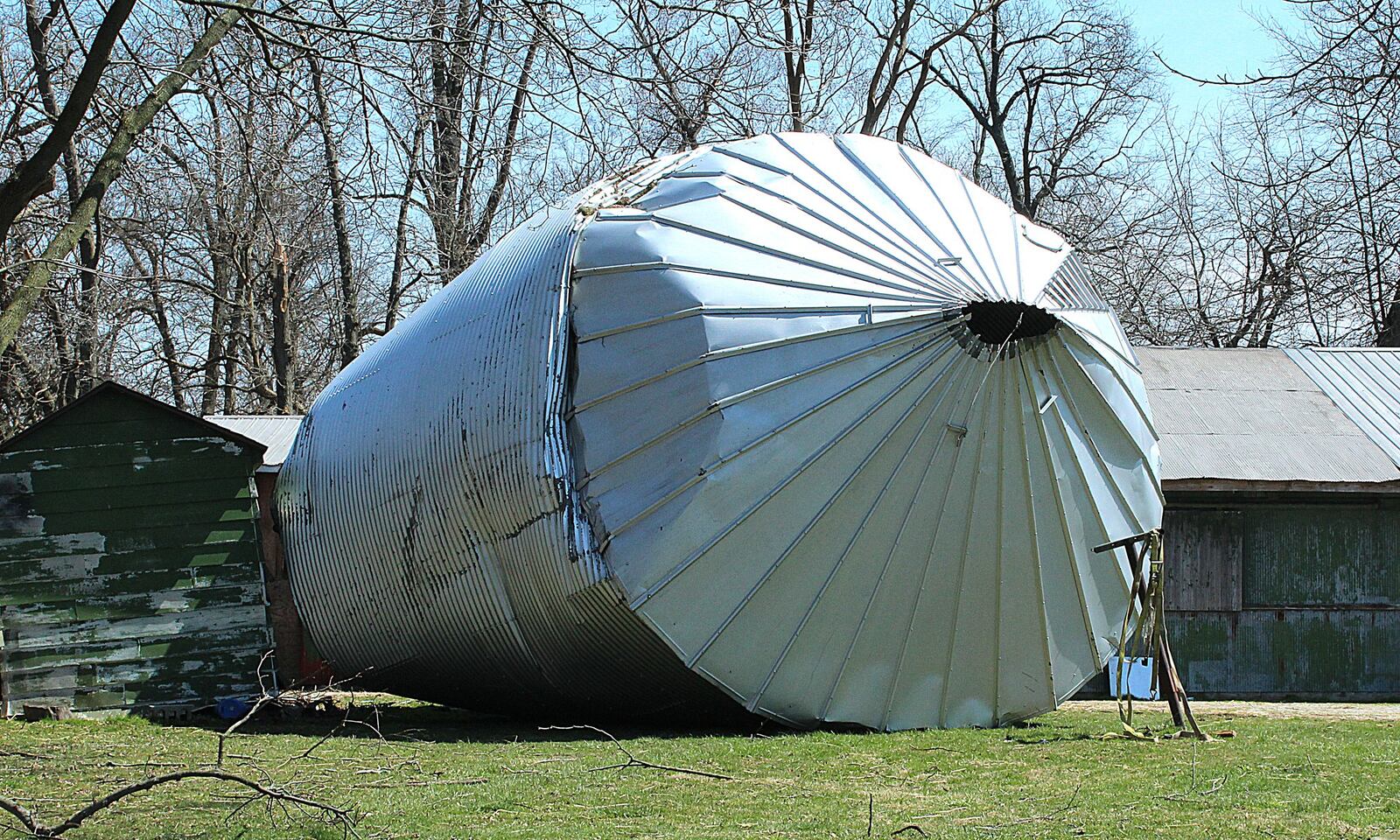 The Rife farm was hit hard by the tornado on April 3, 2018. JEFF GUERINI/STAFF