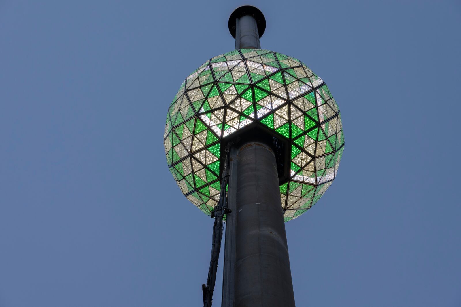 New Year's Eve preparations are underway in Times Square in New York, Monday, Dec. 30, 2024. (AP Photo/Ted Shaffrey)