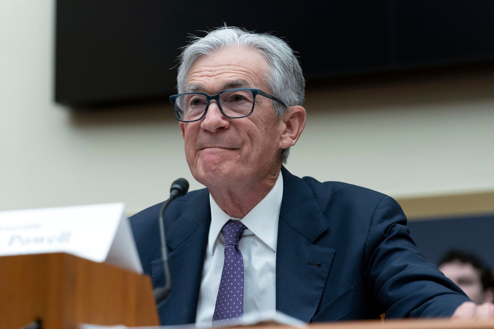 Federal Reserve Board Chairman Jerome Powell testifies before the House Financial Services Committee during a hearing on the Semi-Annual Monetary Policy Report, on Capitol Hill in Washington, Wednesday, Feb. 12, 2025. (AP Photo/Jose Luis Magana)