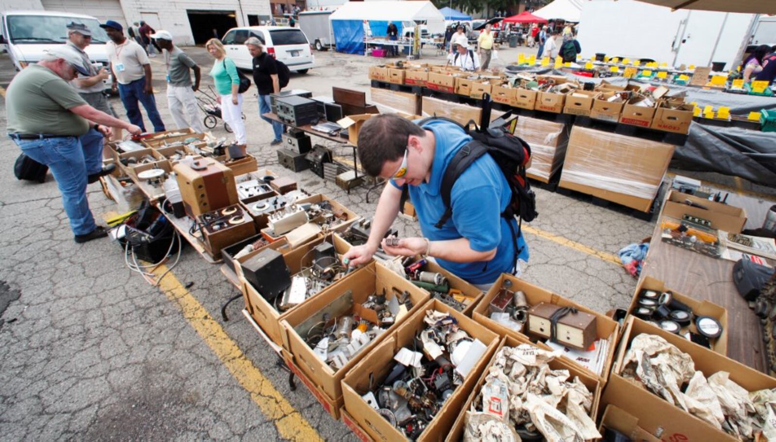 Hamvention attendees come from all over the world for an event now in seventh decade in the Dayton area. CHRIS STEWART/FILE