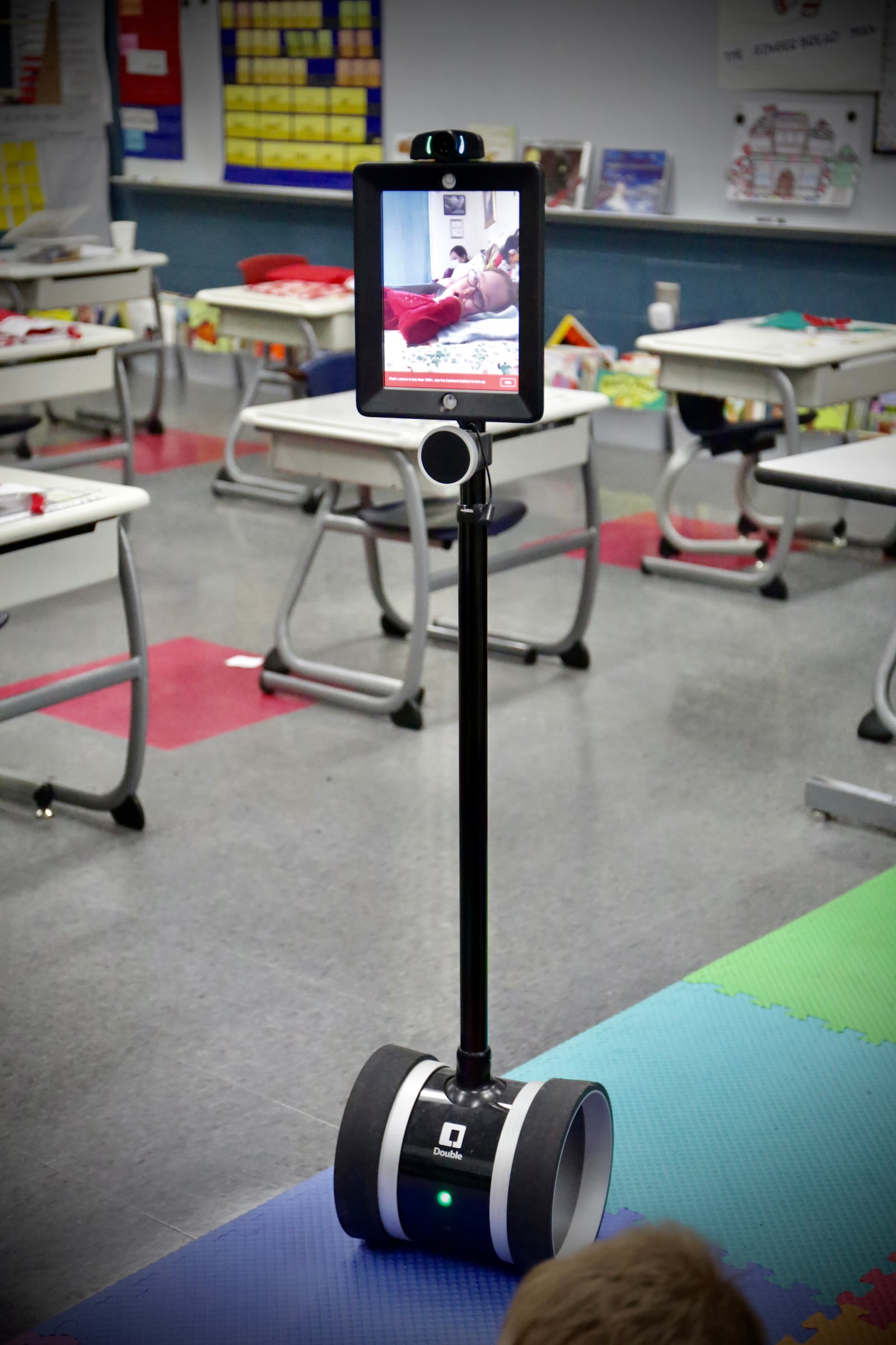 Double robotics technology allows students who are unable to safely be in the classroom engage with their teachers and classmates. Photo provided by Springfield City School District.