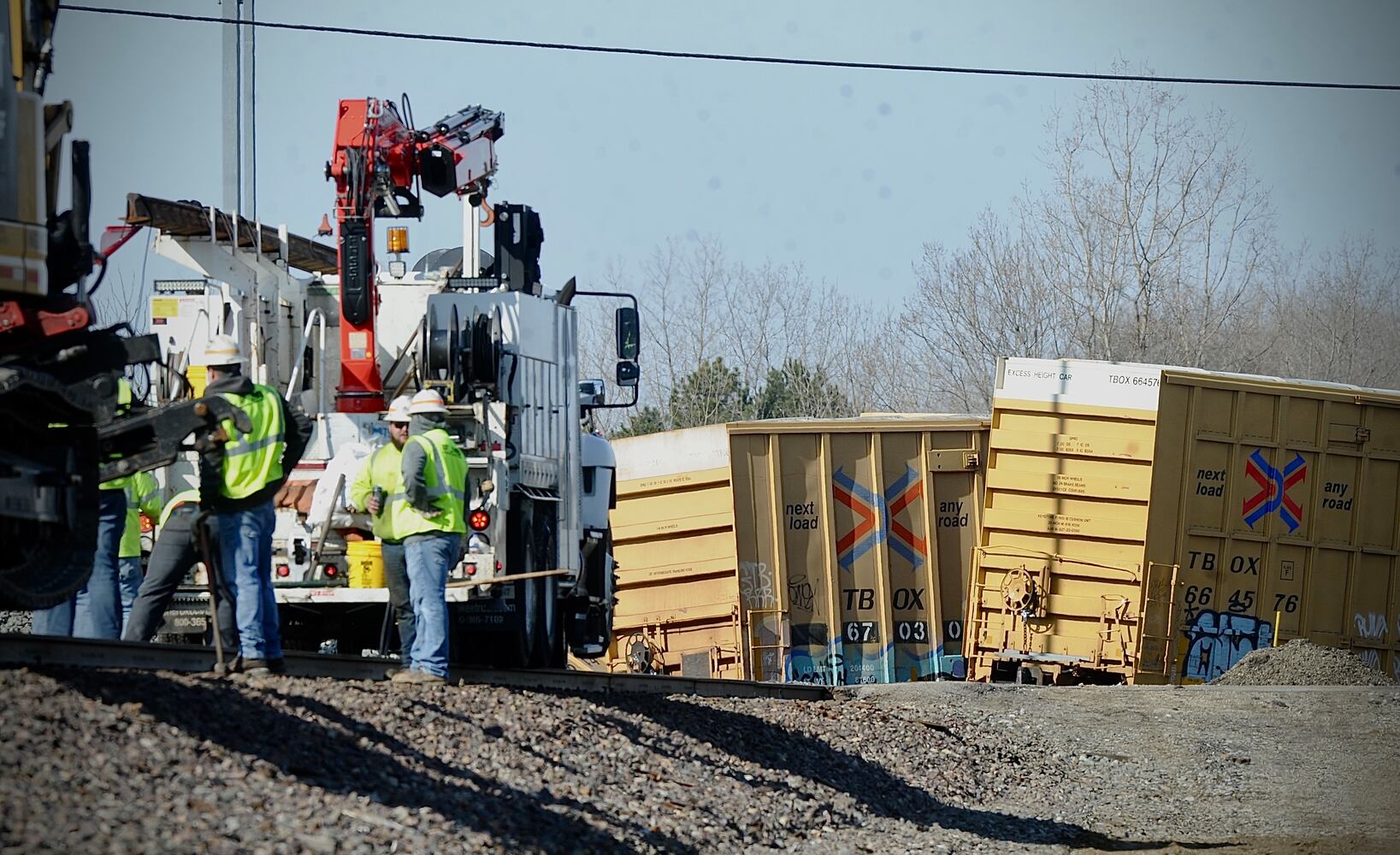 Cleaning up train derailment