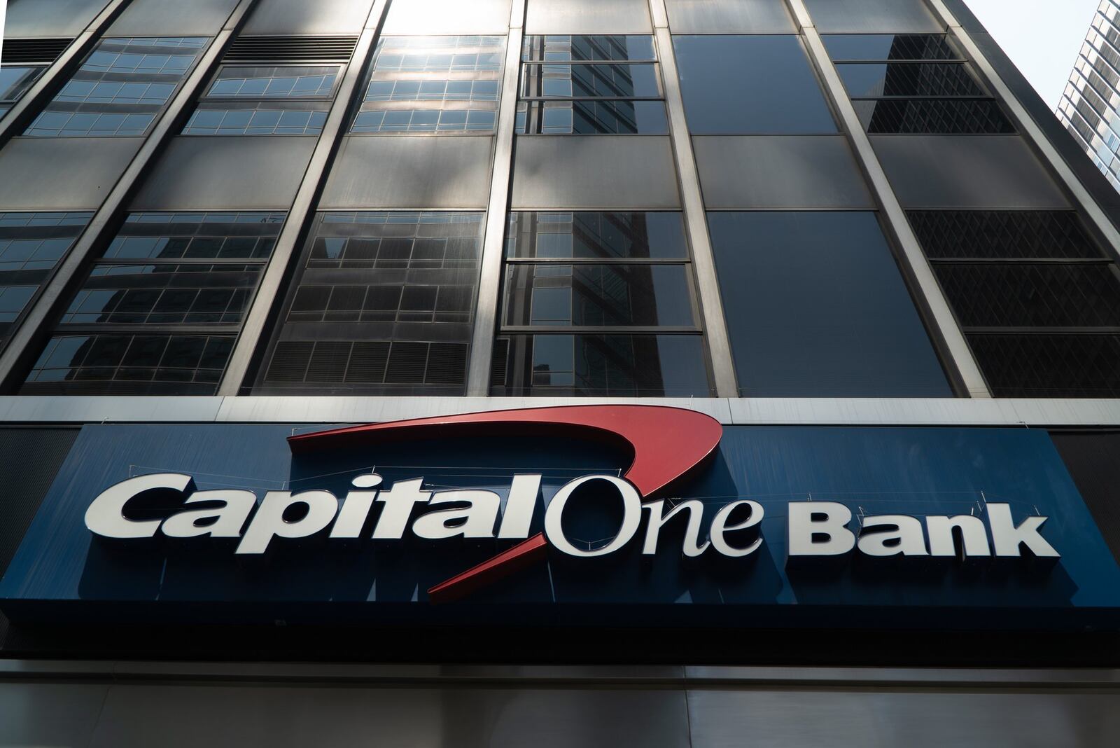 The exterior of a Capital One Bank branch in Manhattan, July 30, 2019. A hacker compromised the information of more than 100 million people, and is accused of stealing 140,000 Social Security numbers. (Emon Hassan/The New York Times)