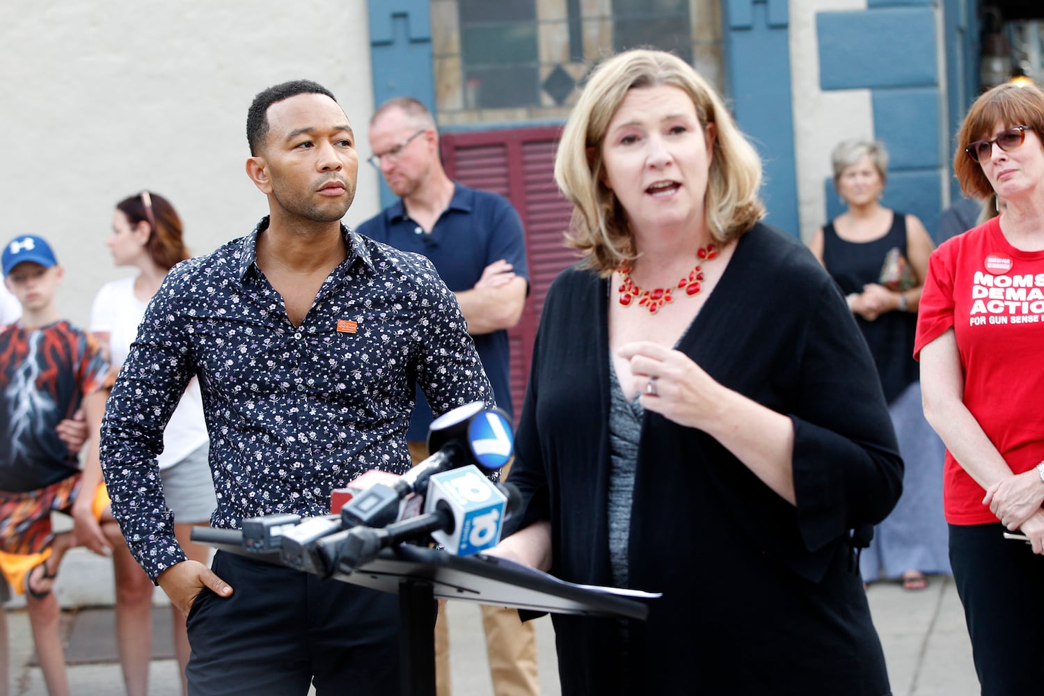 PHOTOS: John Legend visits the Oregon District to show support for the community