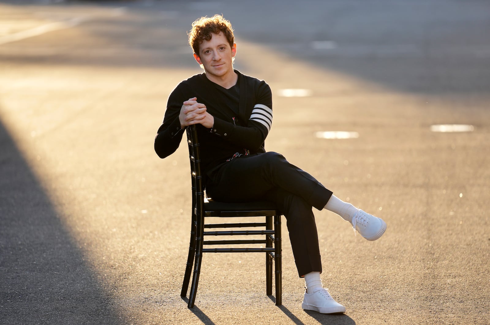 Actor Ethan Slater poses for a portrait on Friday, Nov. 8, 2024, at Universal Studios in Universal City, Calif. (AP Photo/Chris Pizzello)