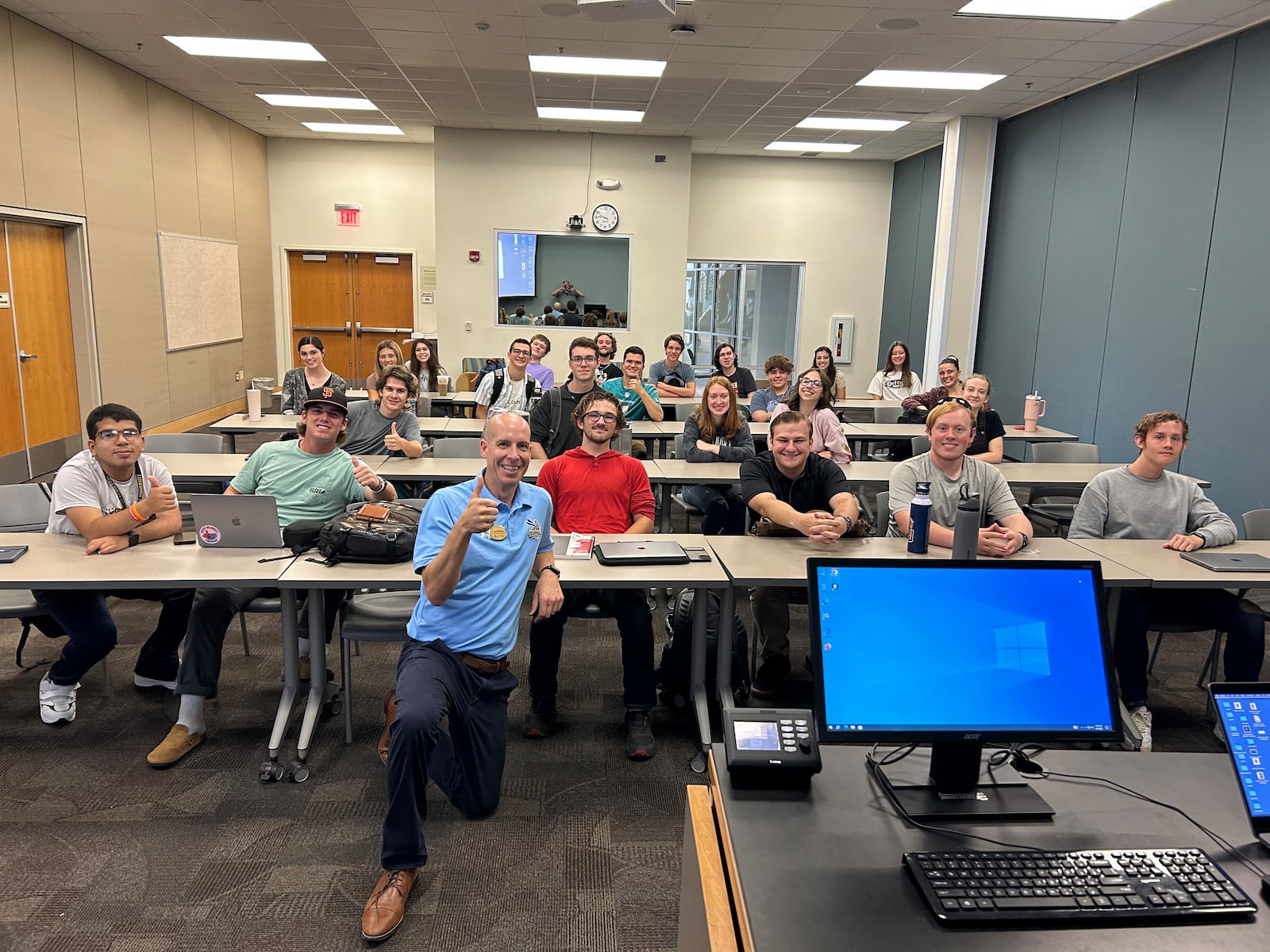 Kary Oberbrunner in class at Cedarville University. Contributed