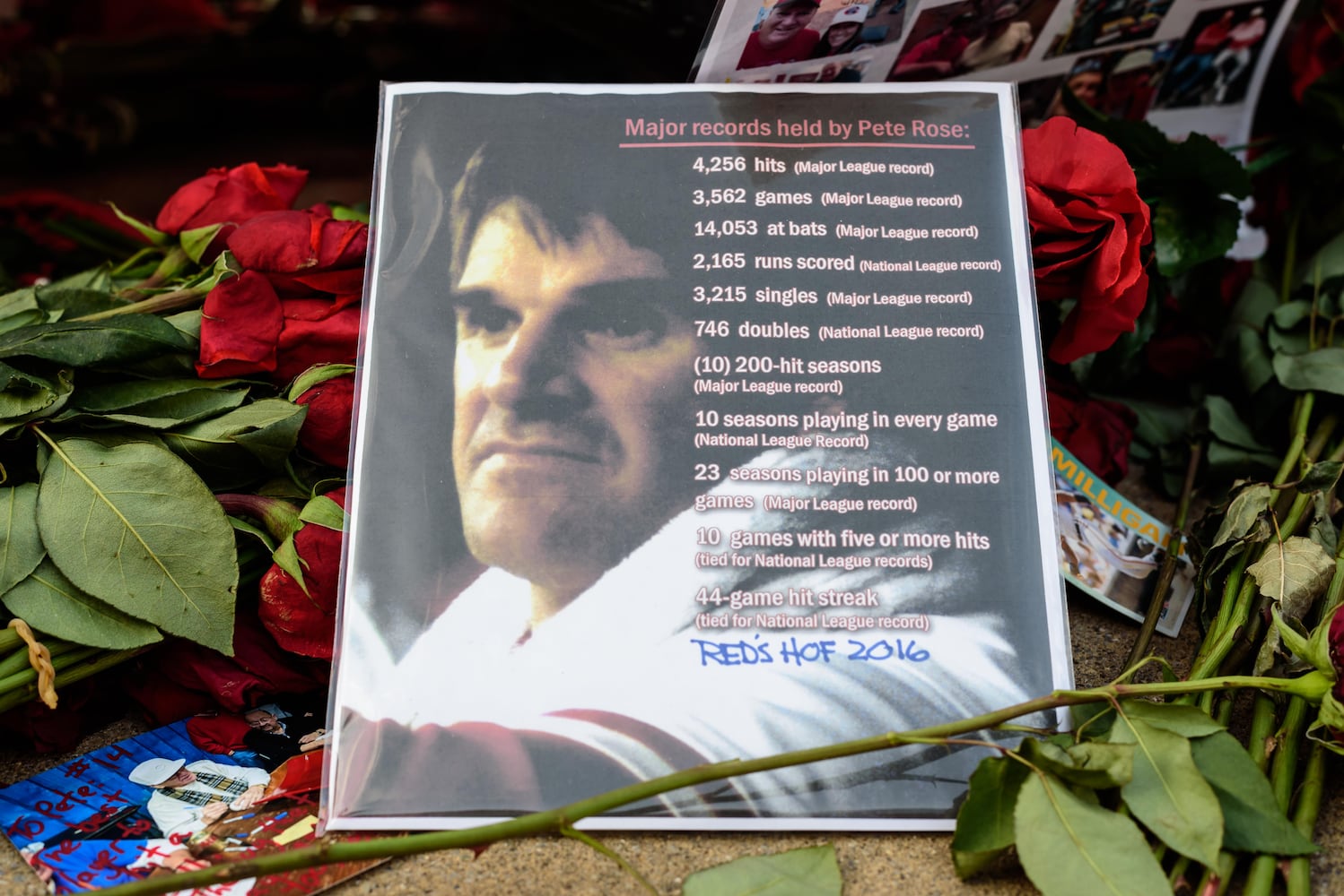 PHOTOS: Pete Rose Memorial at Great American Ball Park in Cincinnati