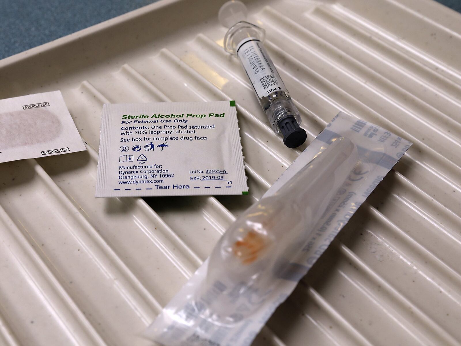 A flu shot ready to be administered. Bill Lackey/Staff