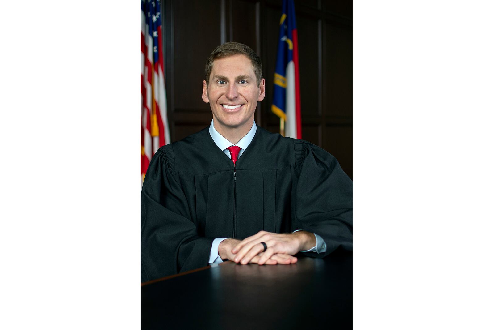 FILE - This undated photo provided by the North Carolina Administrative Office of the Courts in December 2024 shows North Carolina Court of Appeals Judge Jefferson Griffin. (North Carolina Administrative Office of the Courts via AP, File)