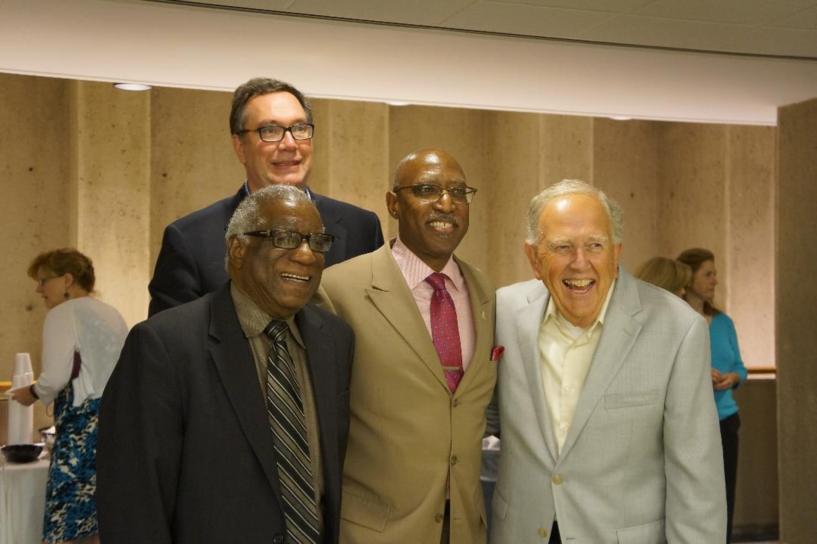 From left, James Brown, Sinclair President Steve Johnson, Michael Carter and SCC President Emeritus Ned Sifferlen. CONTRIBUTED