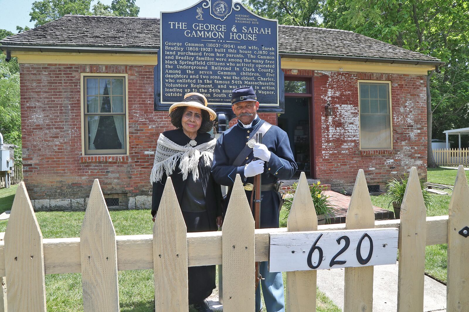 Dorothy Booker and Dale Henry are shown in this file photo at The George and Sarah Gammon House. BILL LACKEY/STAFF