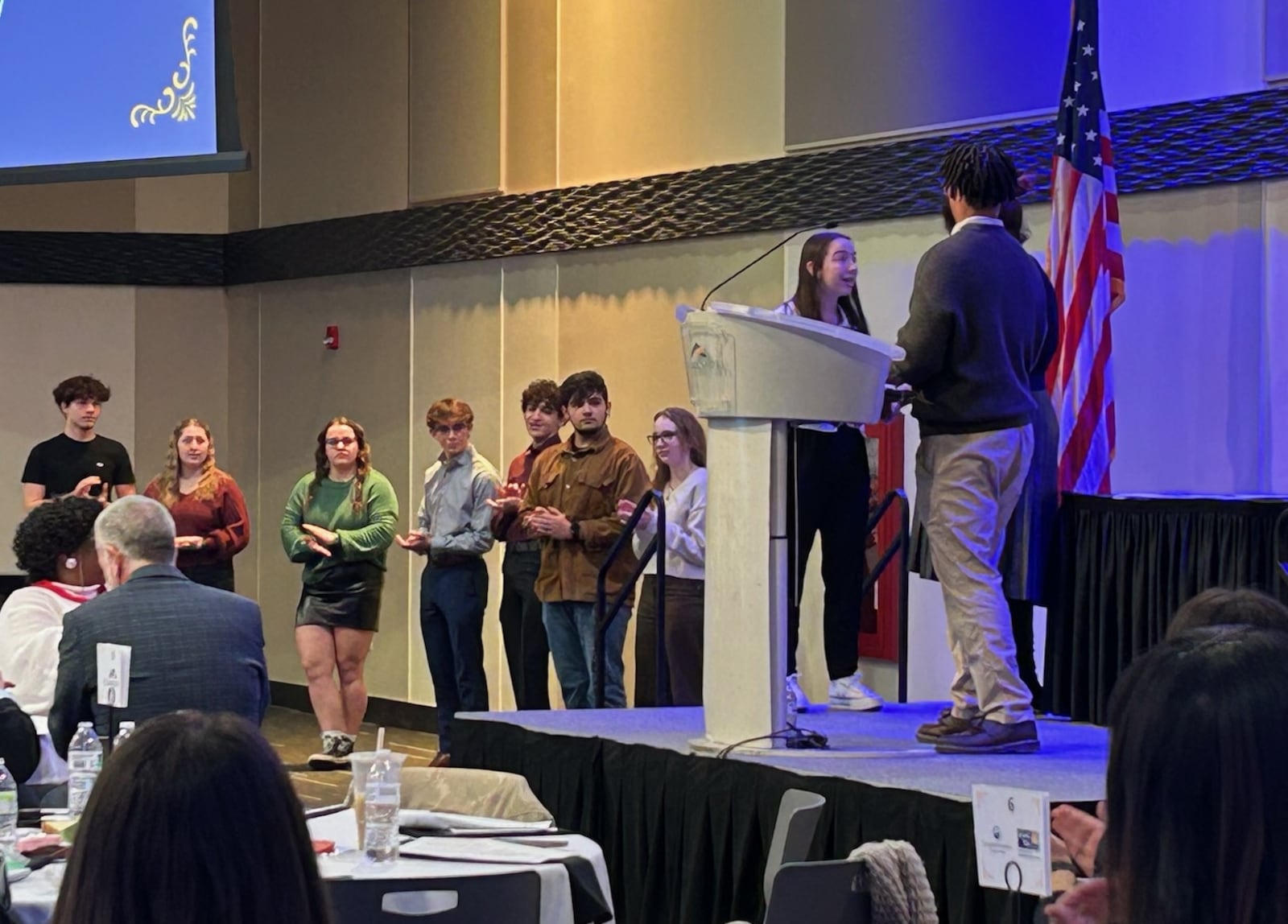 The Springfield community gathered Jan. 17 to celebrate the life and legacy of Martin Luther King Jr. at Clark State College's annual luncheon and awards ceremony, which included honoring MLK, youth peacemaker (pictured) awards, three prestigious community members and organization awards, and keynote speaker Karen Townsend. Brooke Spurlock/Staff