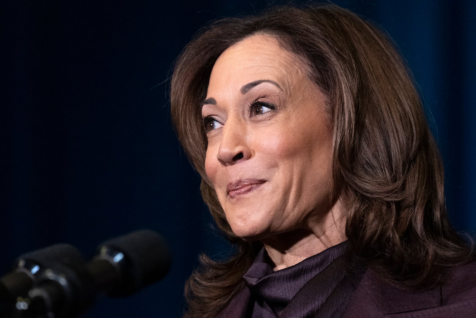 FILE - Vice President Kamala Harris speaks during the 2024 White House Tribal Nations Summit, Dec. 9, 2024, at the Department of the Interior in Washington. (AP Photo/Jacquelyn Martin, File)