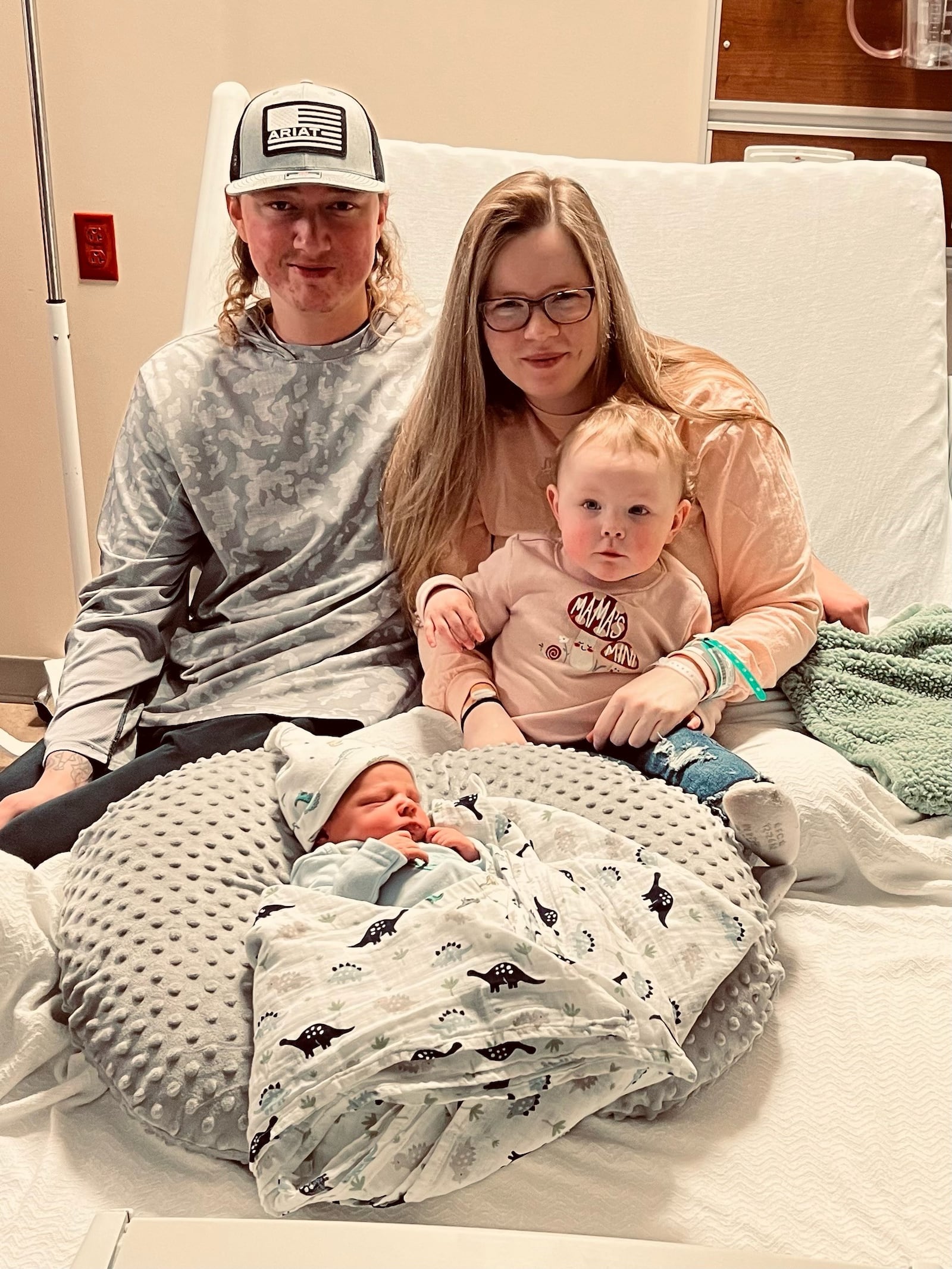 Westyn Wayne Thompson was born at 4:57 a.m. at Springfield Regional Medical Center. Westyn is the second child for Deanna Keating and Nicholas Thompson, both of Springfield. He has a big sister named Hadlee. Photo provided by Mercy Health.