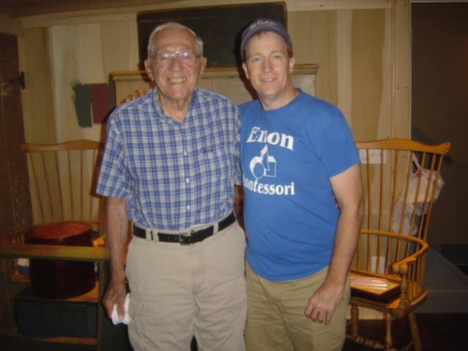 Leonard Kouse and David McWhorter at the 2017 meeting. Kouse was the first president of the New Carlisle Historical Society and McWortner is the latest. Photo courtesy of New Carlisle Historical Society