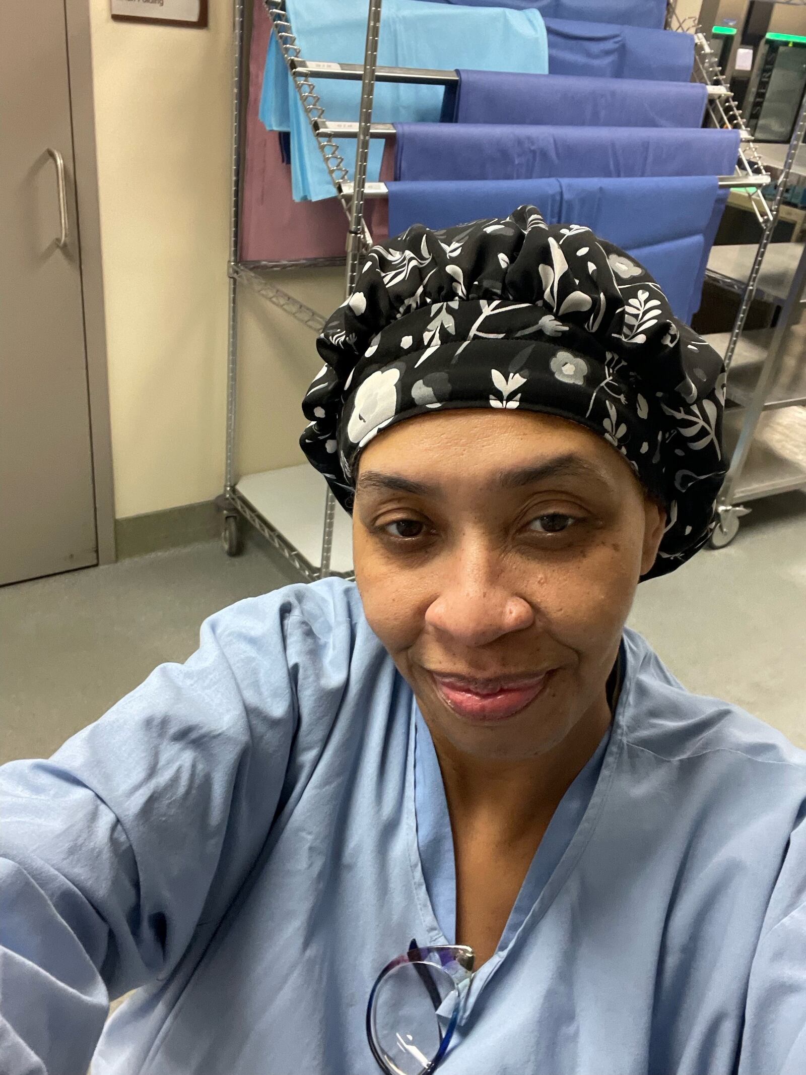 LaTeisha Pope poses at Mercy Health - Springfield, where she had a heart attack and became the patient in addition to employee. CONTRIBUTED