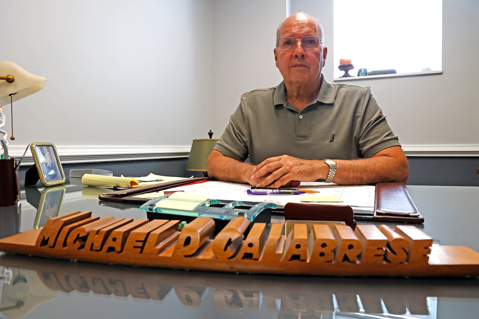 Mike Calabrese, OIC Executive Director, in his office Thursday, July 27, 2023. BILL LACKEY/STAFF