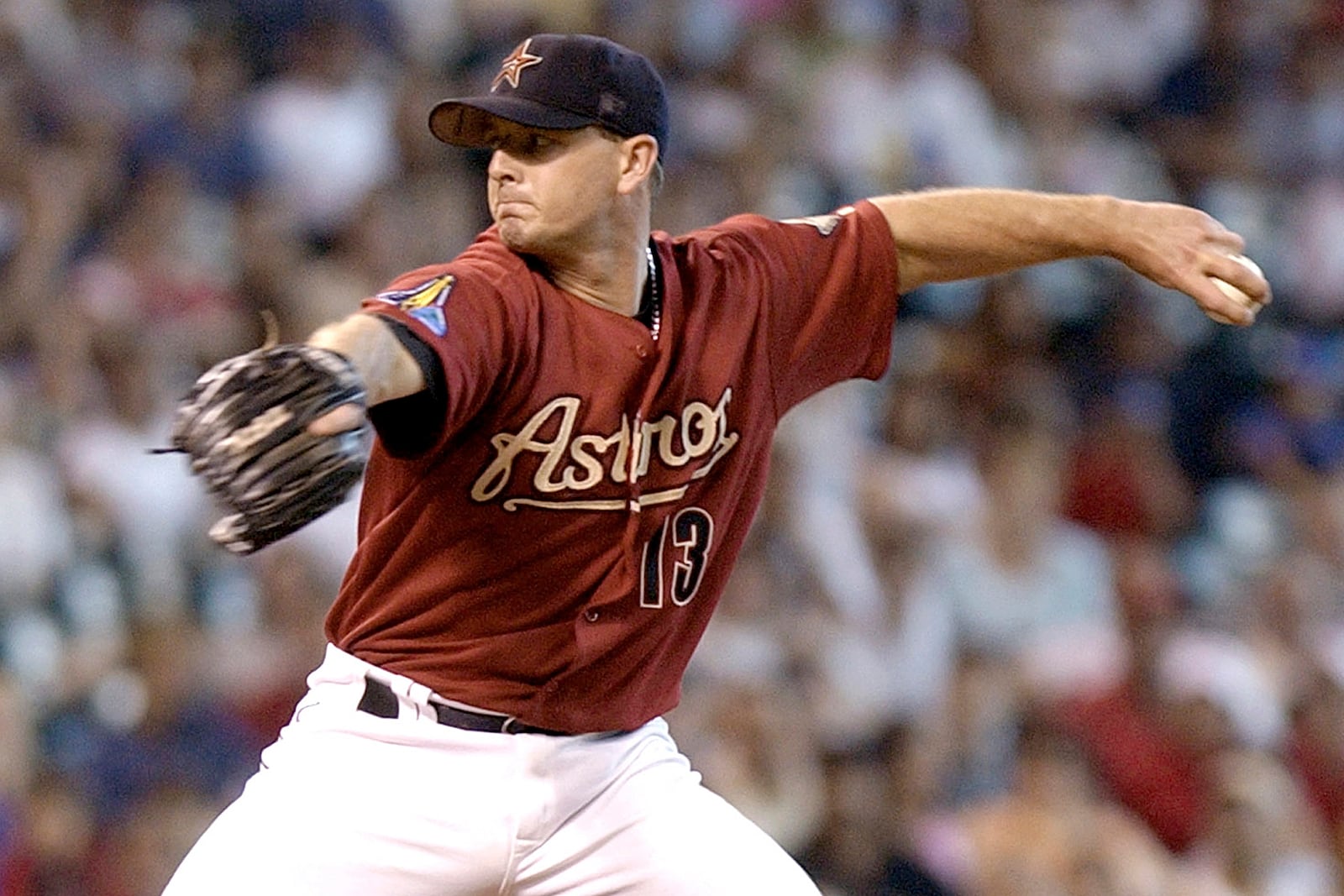 FILE - In this June 8, 2003, file photo, Houston Astros closer Billy Wagner pitches to a Tampa Bay Devil Rays batter during a baseball game in Houston. (AP Photo/Brett Coomer, File)