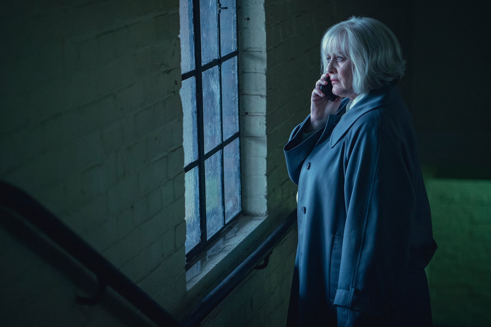 This image released by Netflix shows Sarah Lancashire in a scene from "Black Doves." (Stefania Rosini/Netflix via AP)