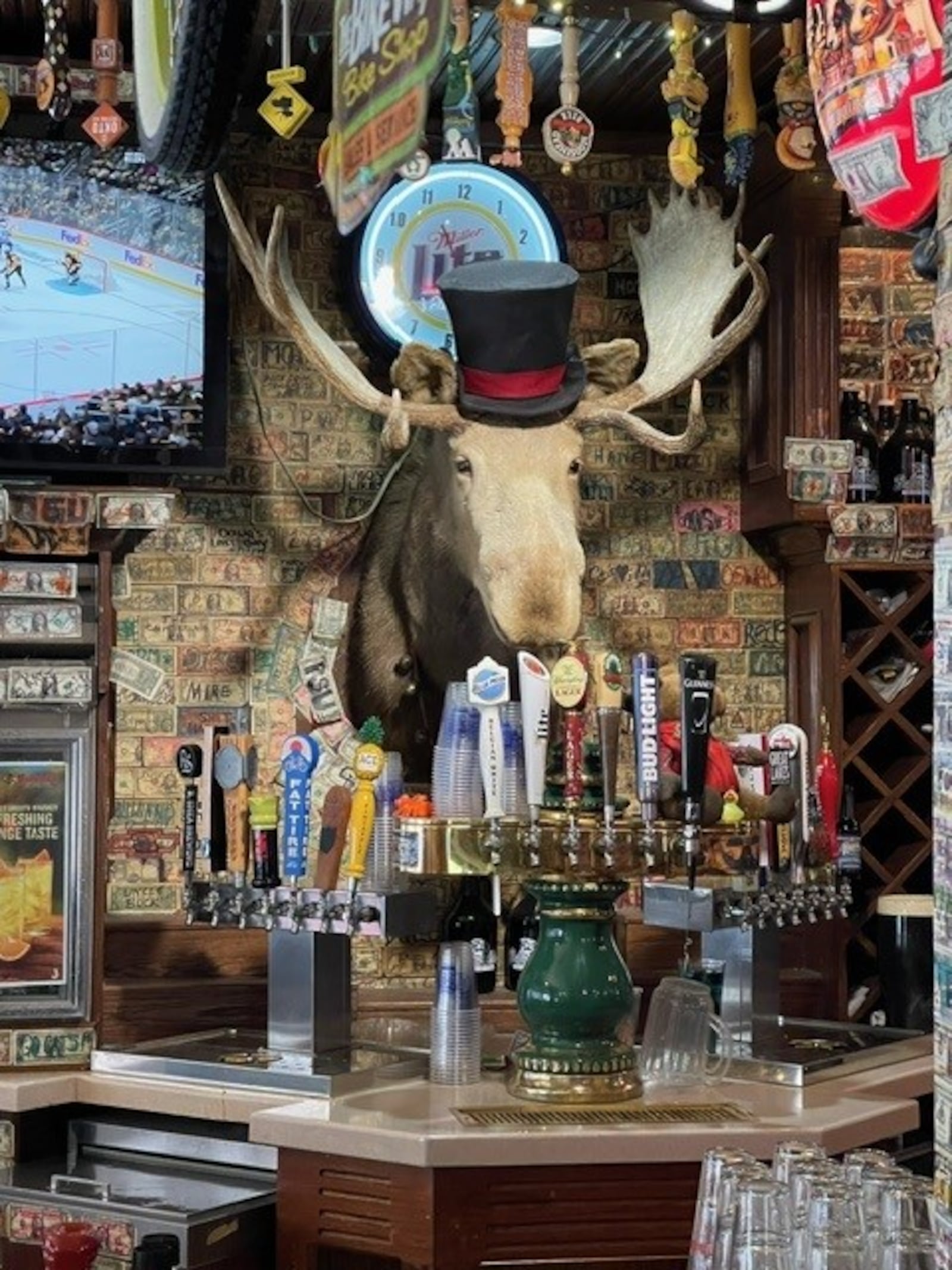 The bar at Bullwinkle’s Top Hat Bistro is a Miamisburg icon.