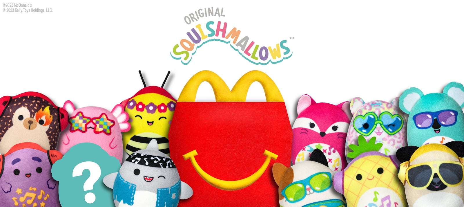 Squishmallows Happy Meal is coming to McDonald’s restaurants nationwide on Tuesday, Dec. 26 (CONTRIBUTED PHOTO).