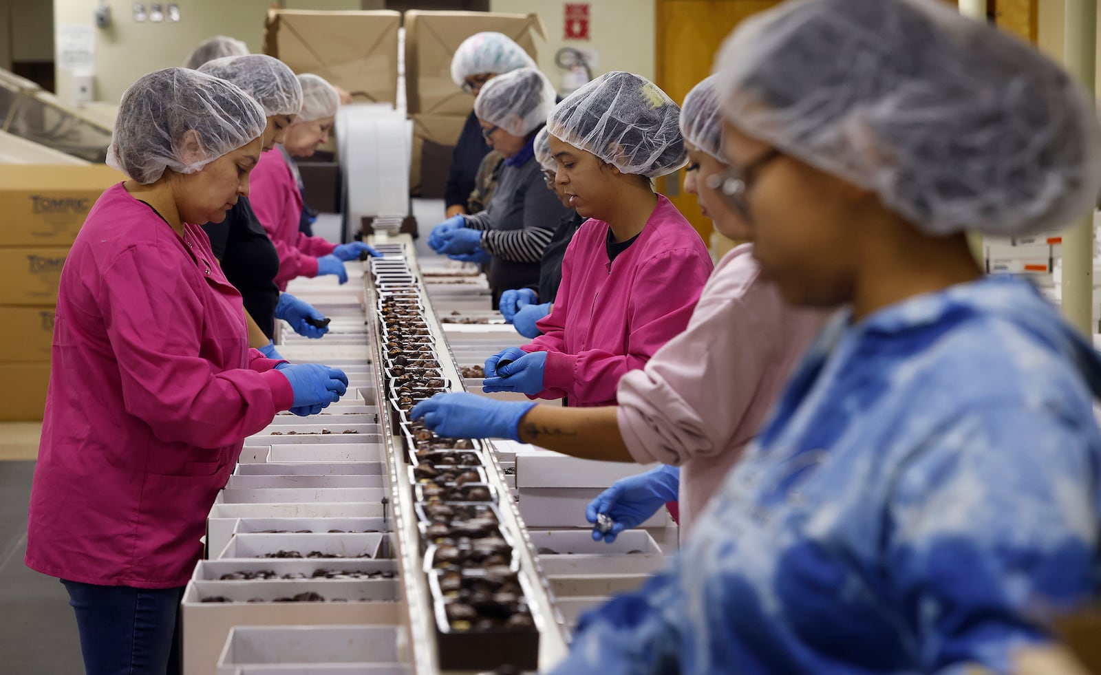 Candy production is in full swing at Esther Price Candies for the upcoming Valentine's Day and Easter holidays. MARSHALL GORBY\STAFF