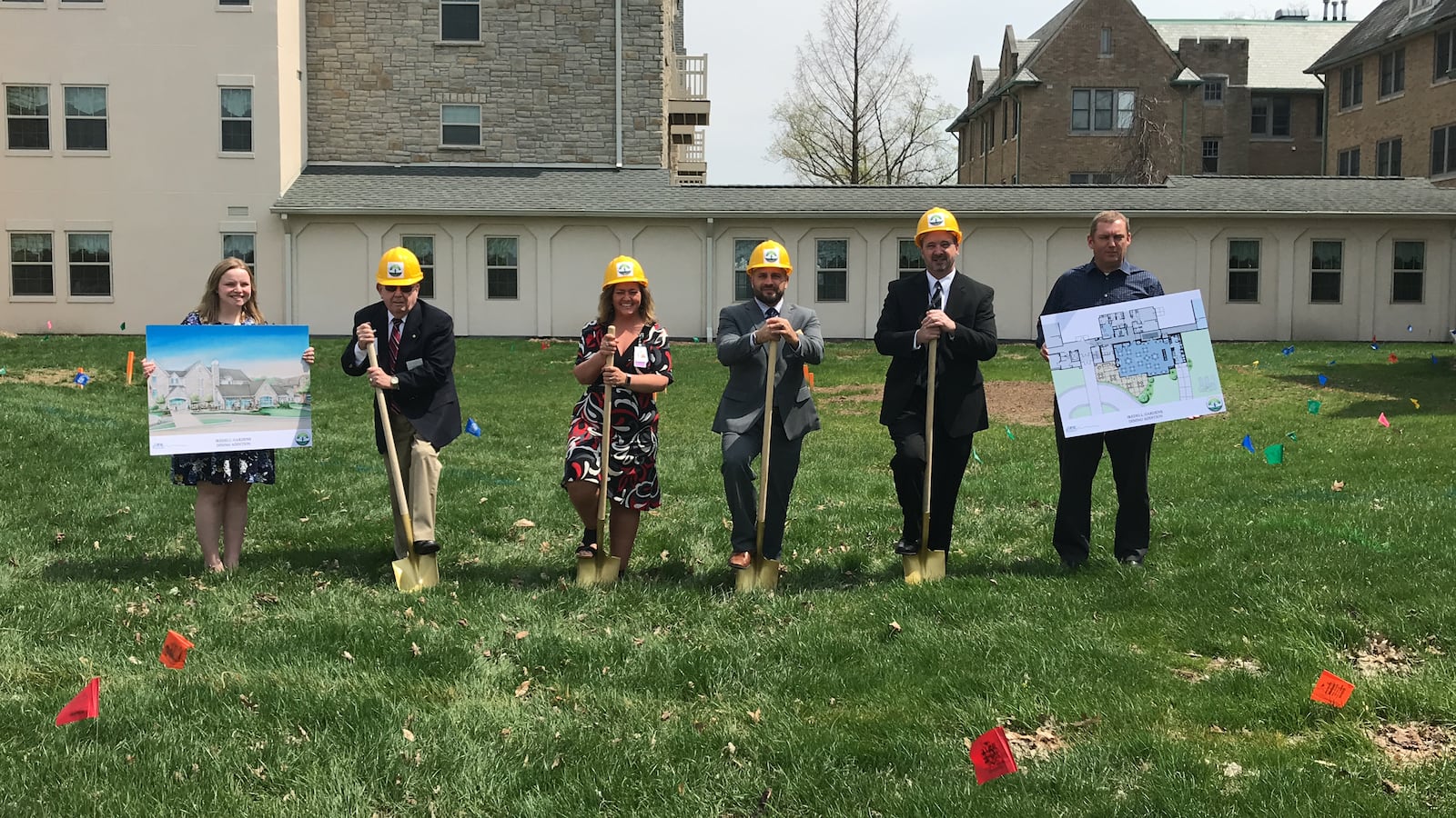 The groundbreaking for the renovation at Iredell Gardens at Springfield Masonic Community took place on Thursday, April 18.