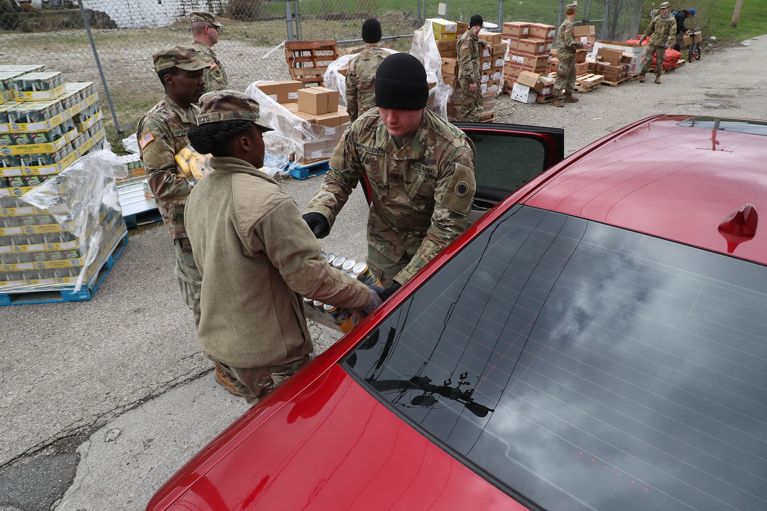 PHOTOS: National Guard Helps Distribute Food