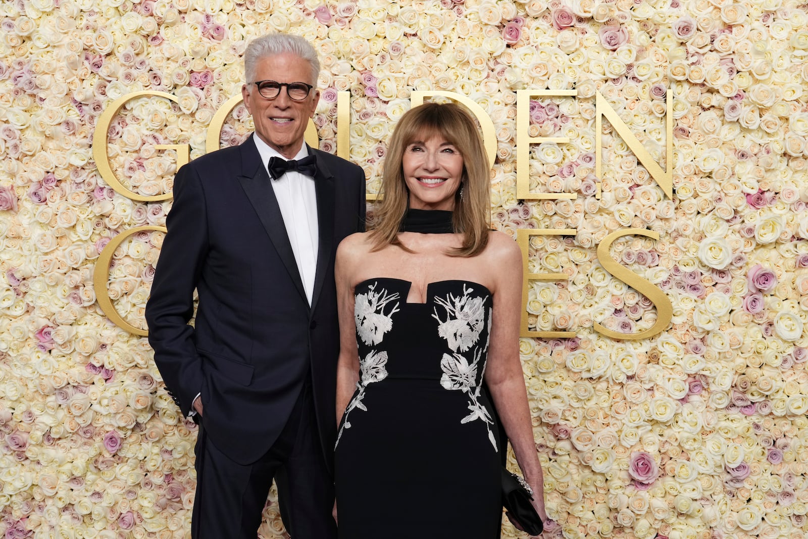 Ted Danson, left, and Mary Steenburgen arrive at the 82nd Golden Globes on Sunday, Jan. 5, 2025, at the Beverly Hilton in Beverly Hills, Calif. (Photo by Jordan Strauss/Invision/AP)