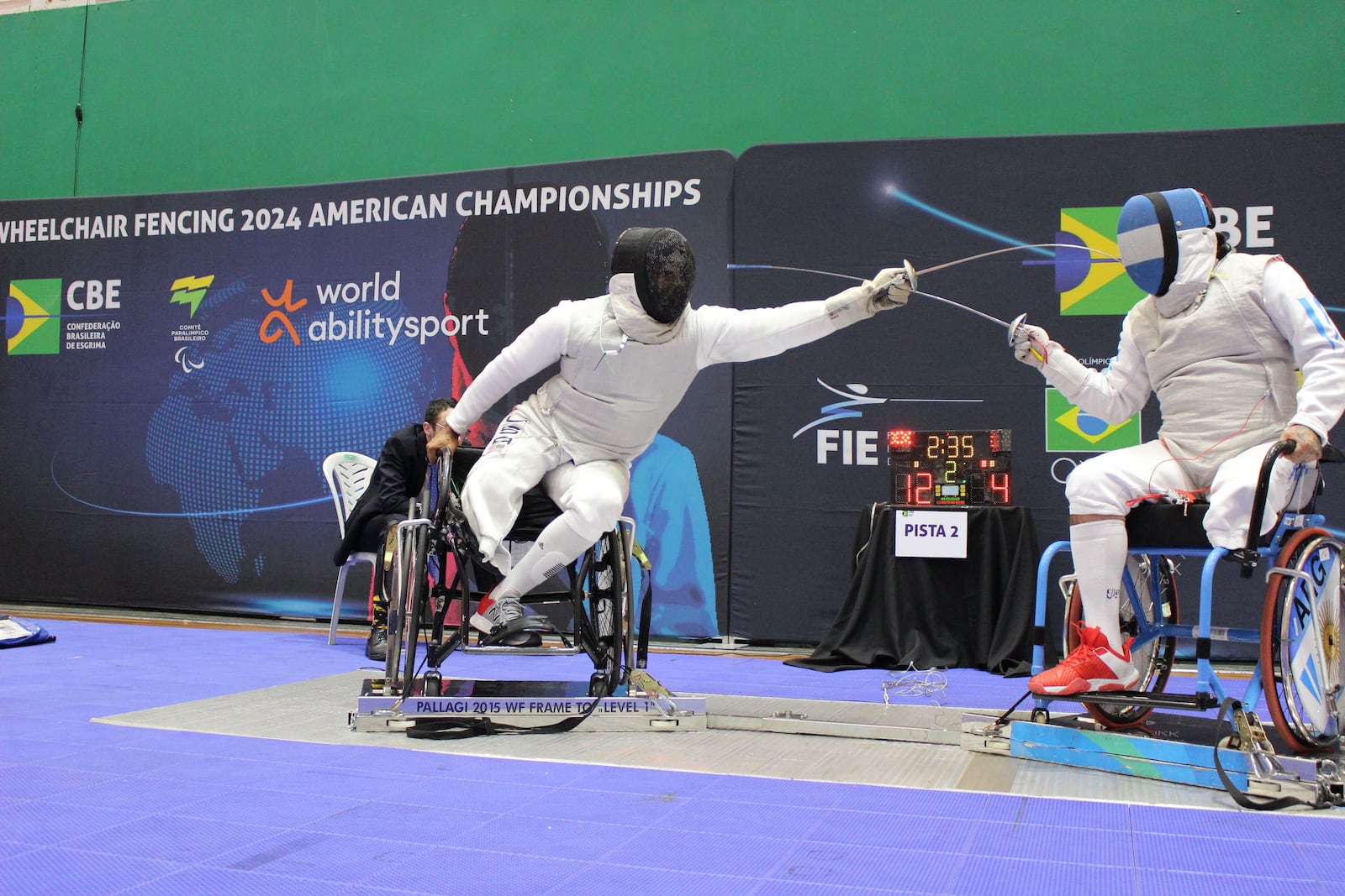 Dayton Police Officer Byron Branch (left) will compete in the fencing competition in the 2024 Paralympic Games, which open Wednesday in Paris. Photo courtesy of USA Fencing