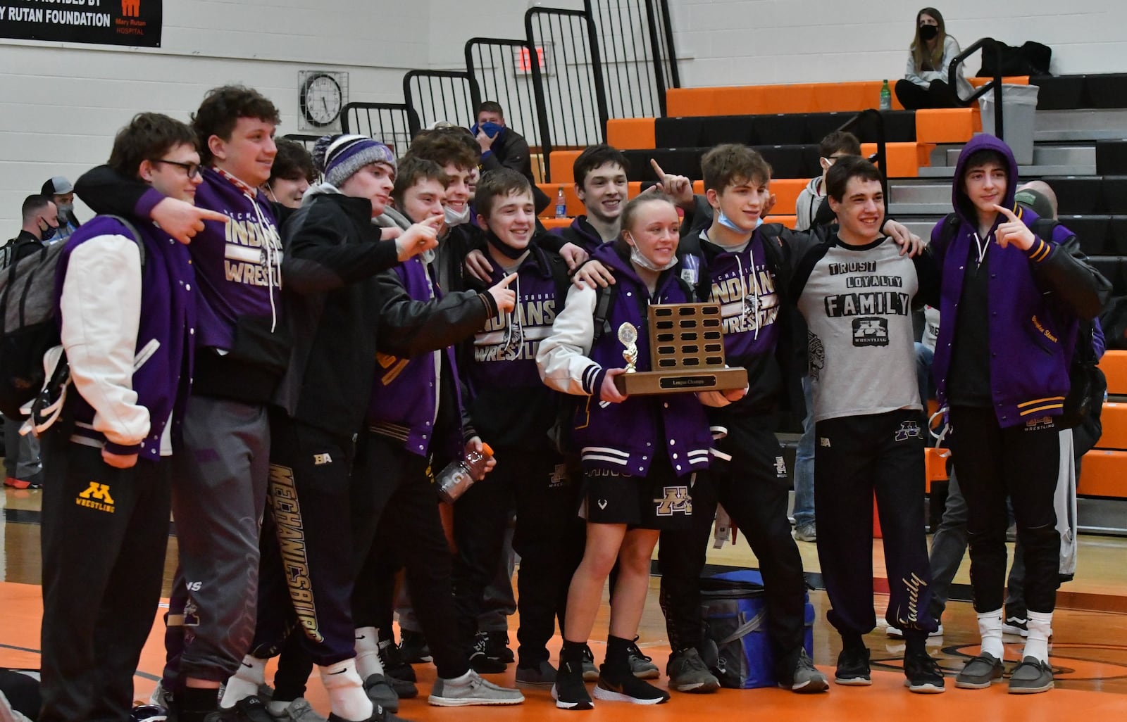 The Mechanicsburg Indians won their 13th straight OHC wrestling title Saturday. Greg Billing/Contributed.