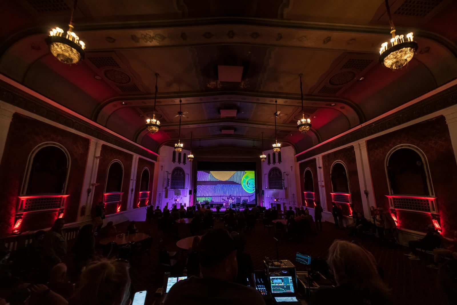 A crowd watches Toronto-based singer/songwriter/guitarist Loviet aka Natalie Lynn performing at IndieCraft at the State Theater in Springfield on Saturday, May 20, 2023. The theater is currently undergoing a renovation. ​TOM GILLIAM/CONTRIBUTING PHOTOGRAPHER