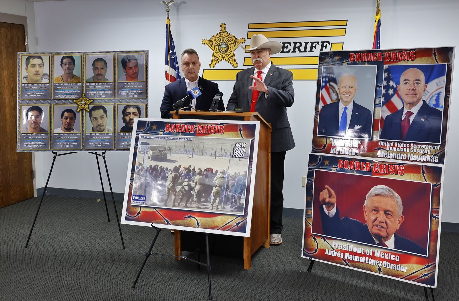 Butler County Sheriff held a press conference Friday, March 29 speaking about the border crisis. NICK GRAHAM/STAFF