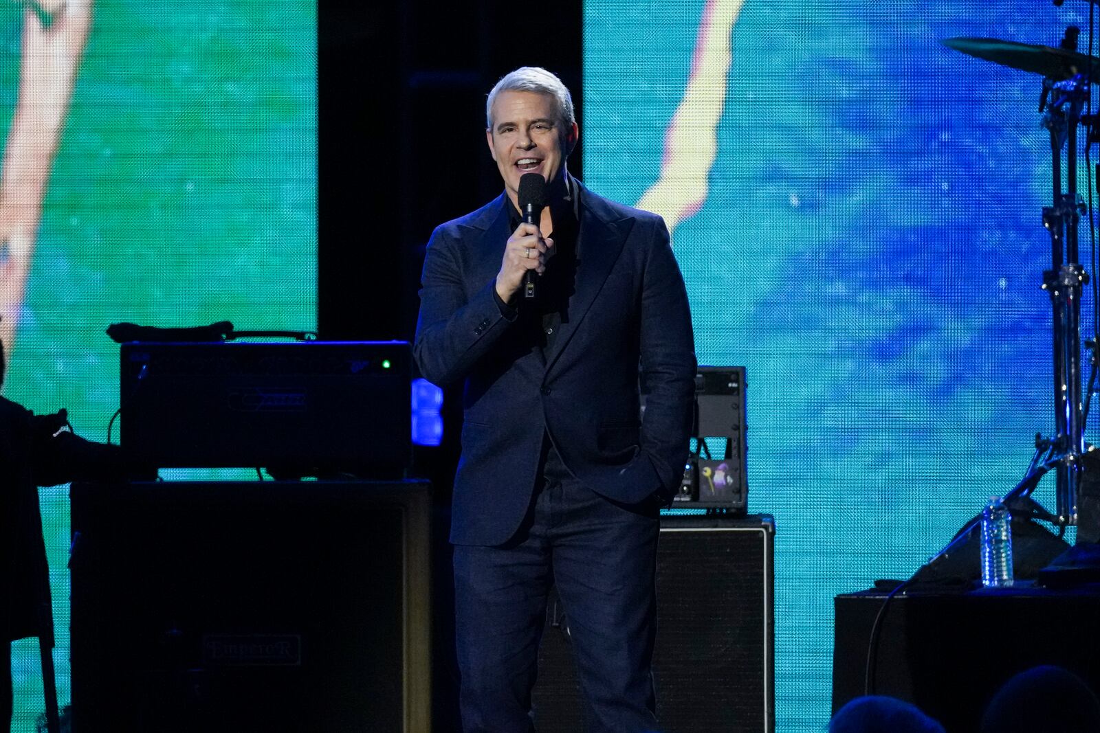 Host Andy Cohen speaks during the MusiCares Person of the Year gala honoring The Grateful Dead on Friday, Jan. 31, 2025, in Los Angeles. (AP Photo/Chris Pizzello)