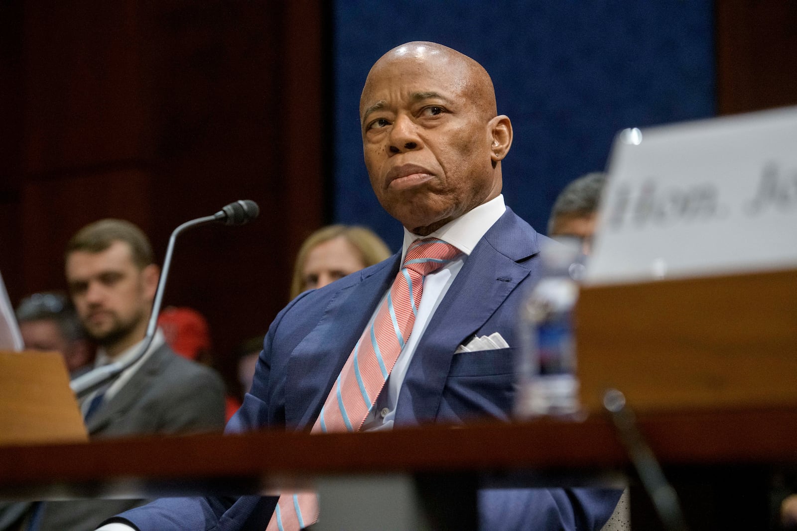 New York City Mayor Eric Adams appears before a House Committee on Oversight and Government Reform hearing with Sanctuary City Mayors on Capitol Hill, Wednesday, March 5, 2025, in Washington. (AP Photo/Rod Lamkey, Jr.)